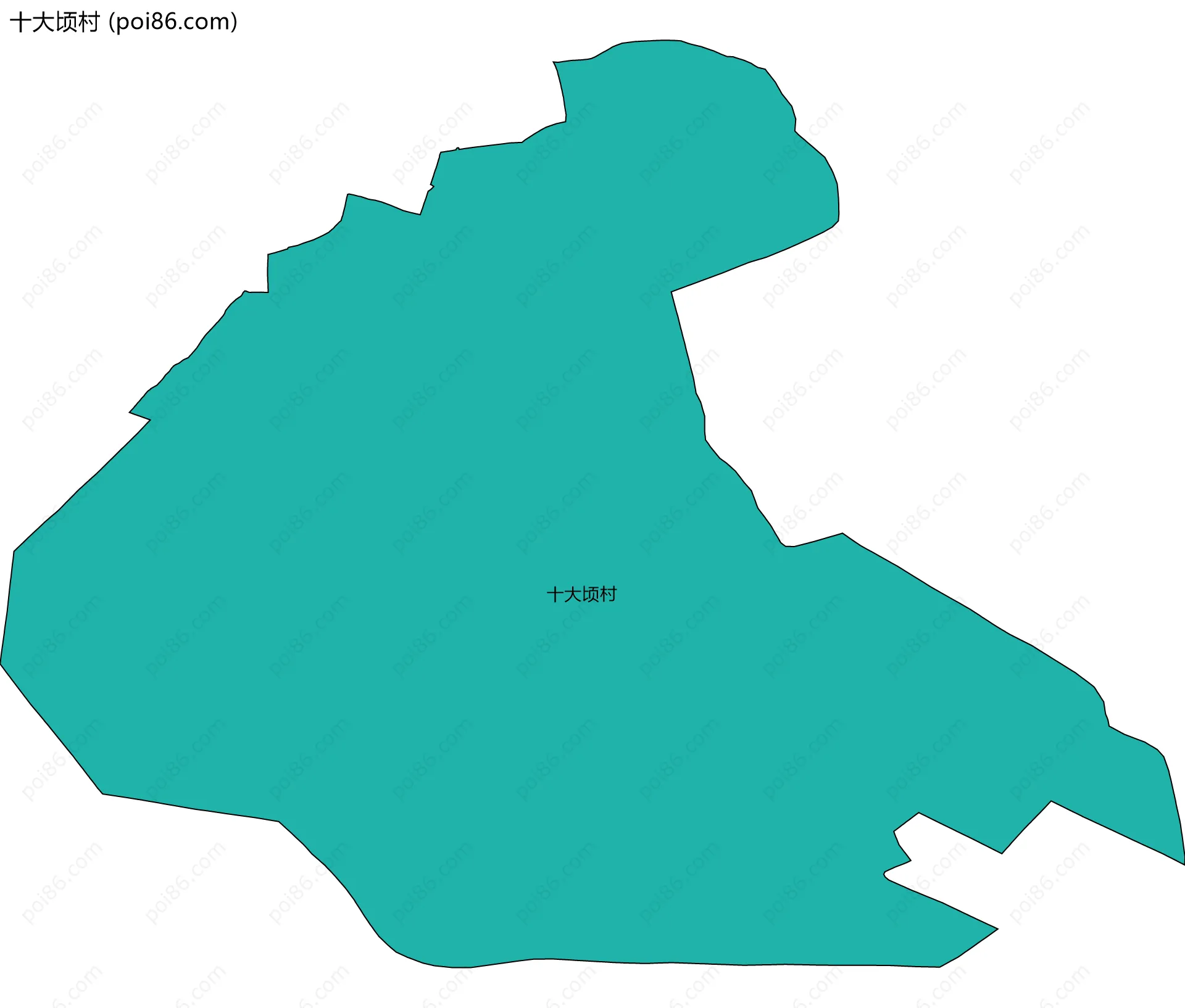 十大顷村边界地图