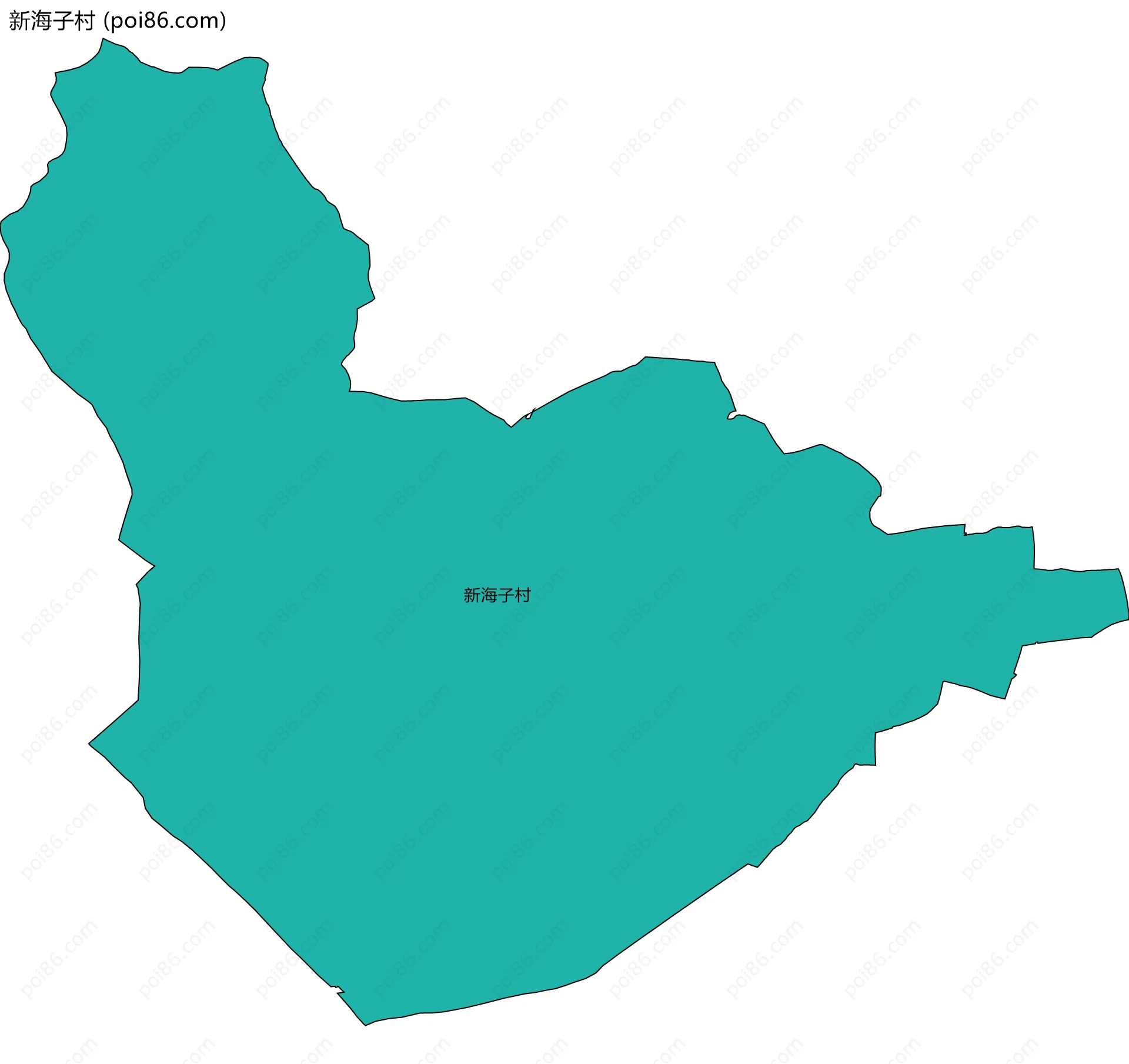 新海子村边界地图