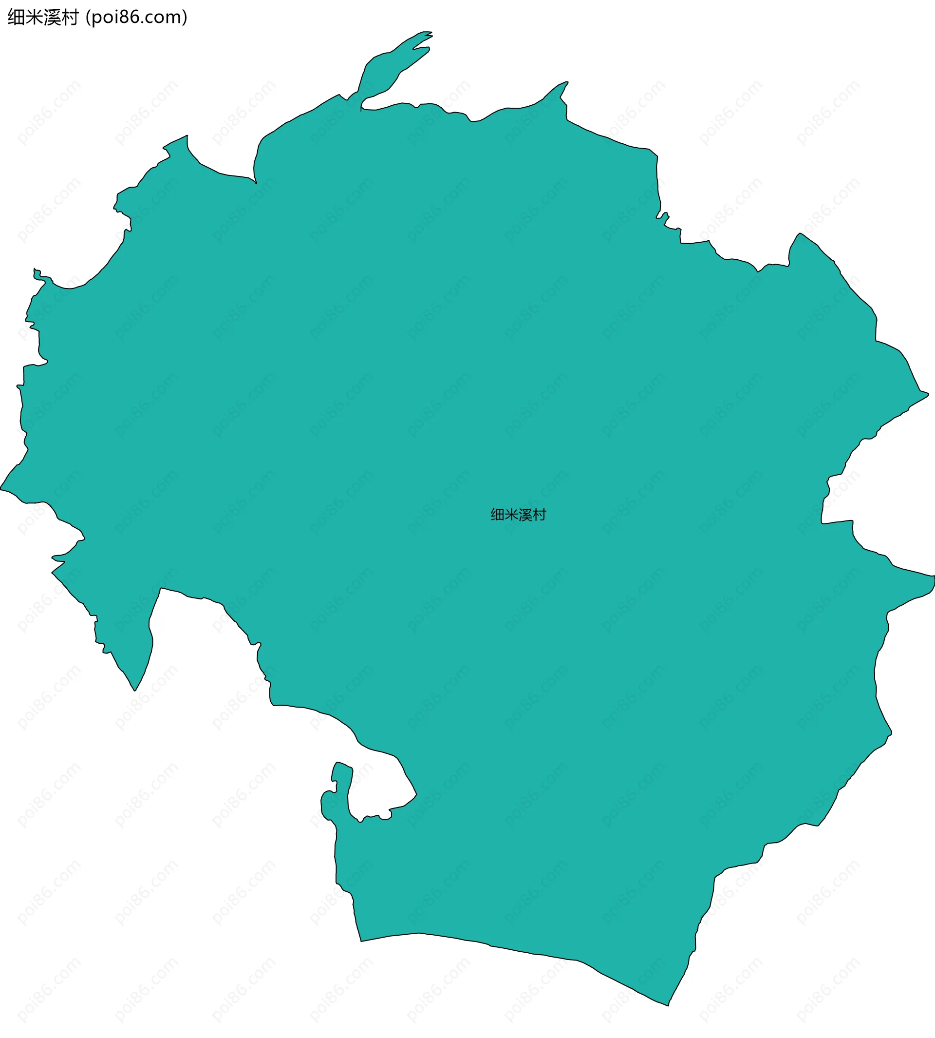 细米溪村边界地图