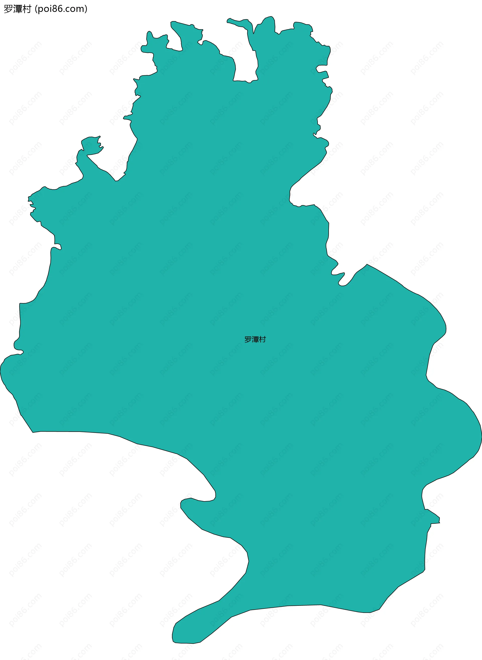 罗潭村边界地图