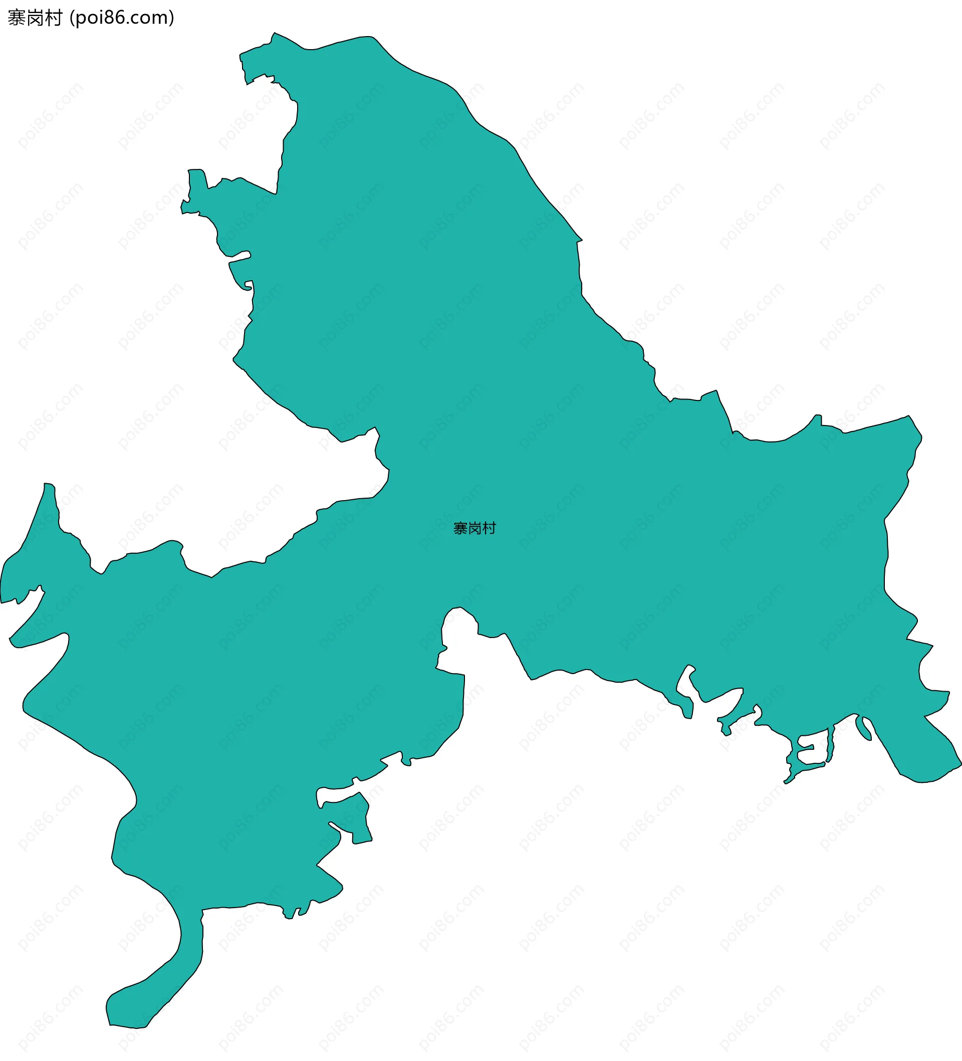 寨岗村边界地图