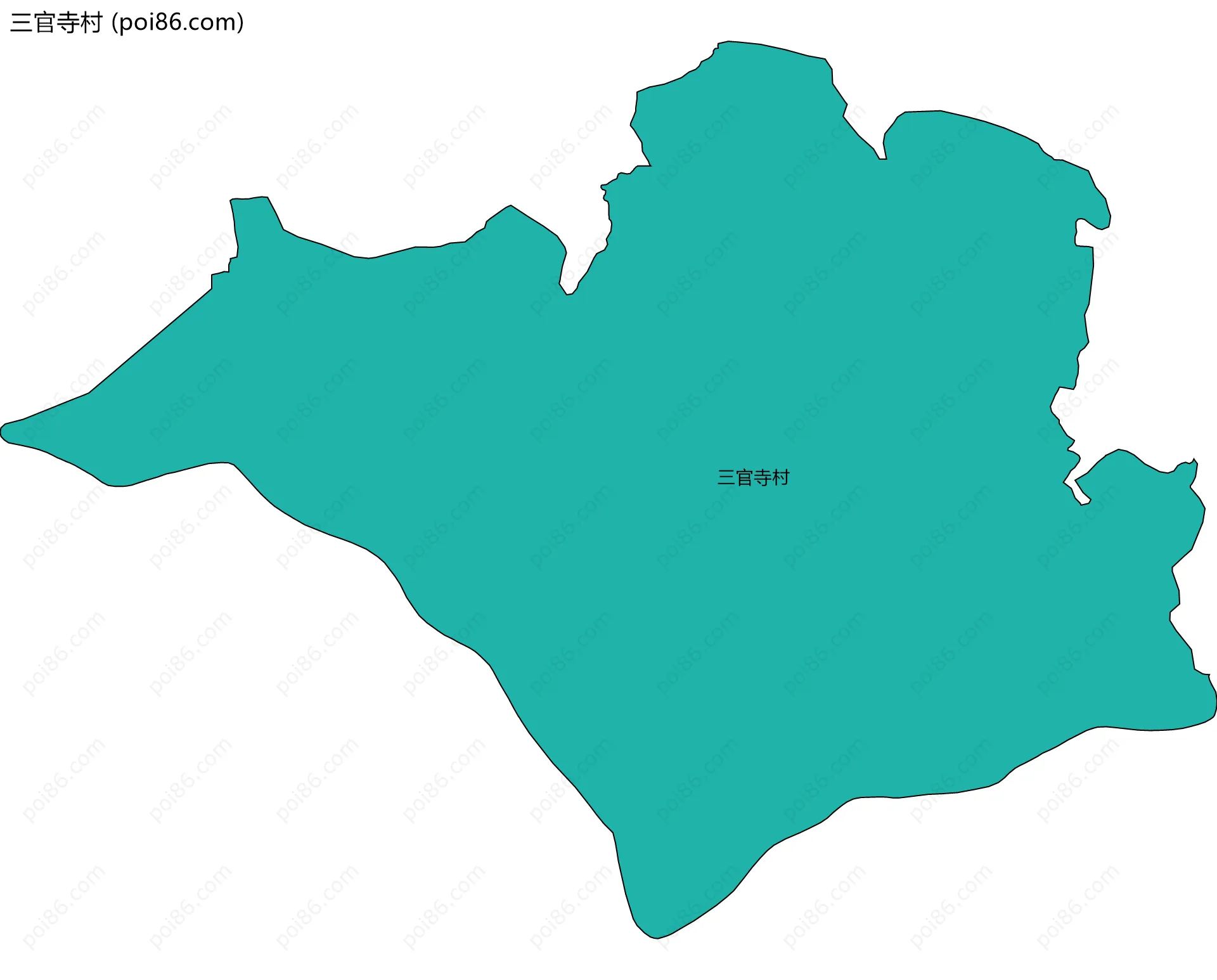 三官寺村边界地图