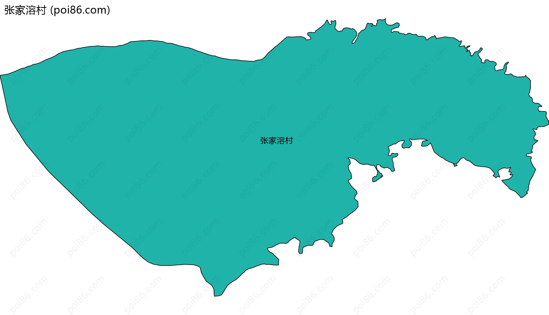 张家溶村边界地图