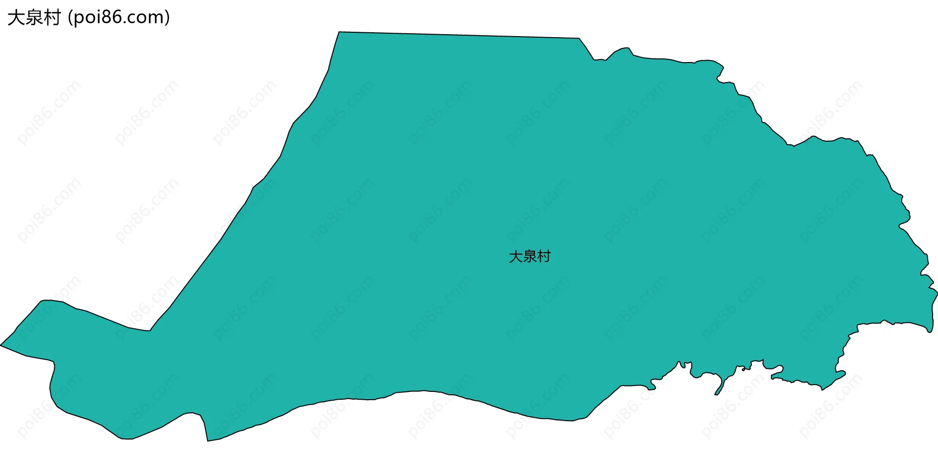 大泉村边界地图
