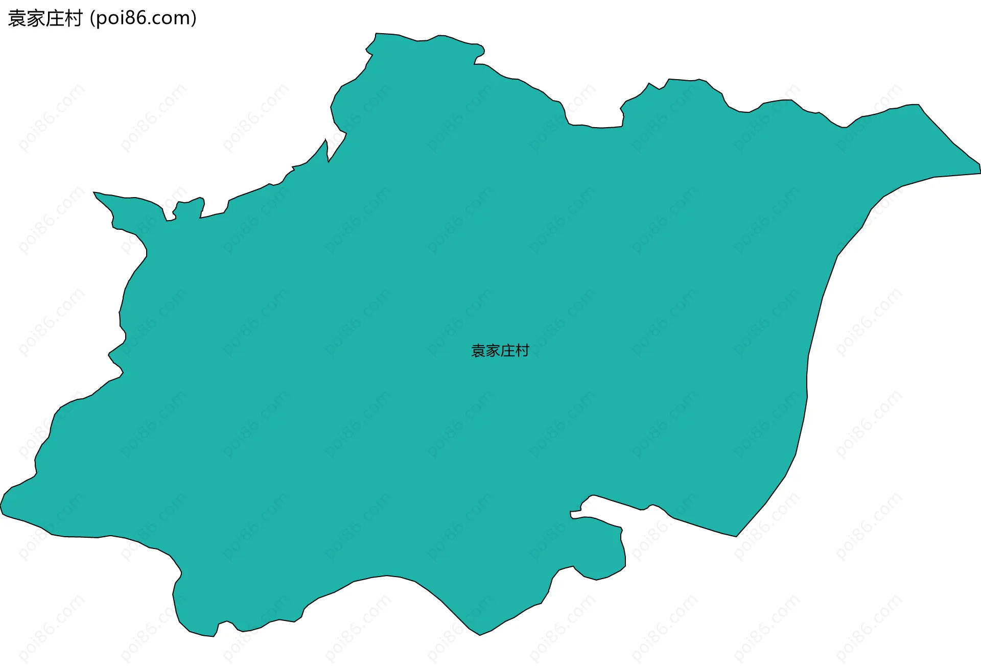 袁家庄村边界地图