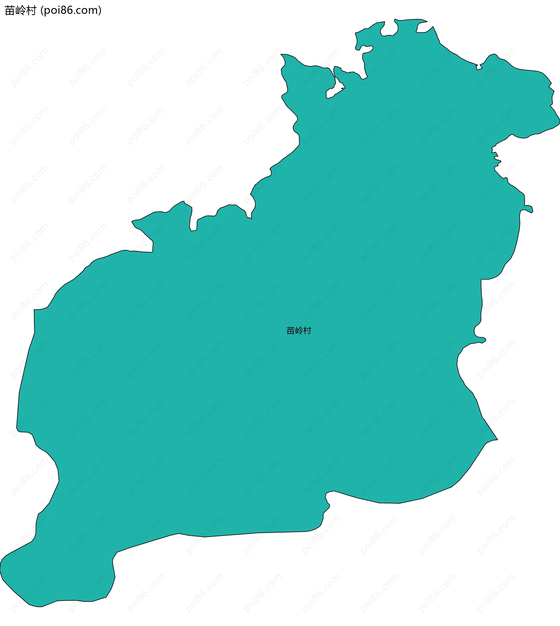 苗岭村边界地图