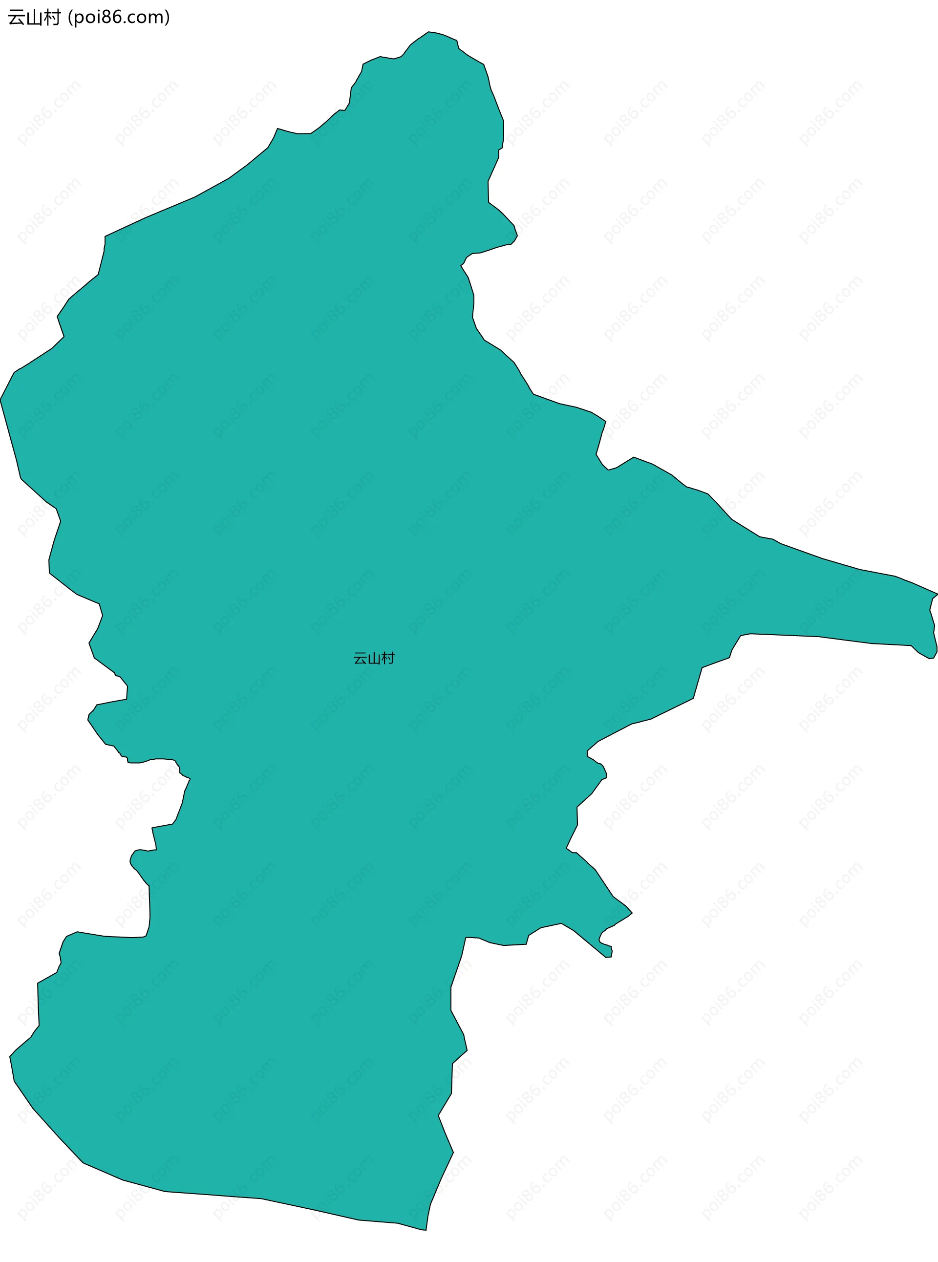 云山村边界地图