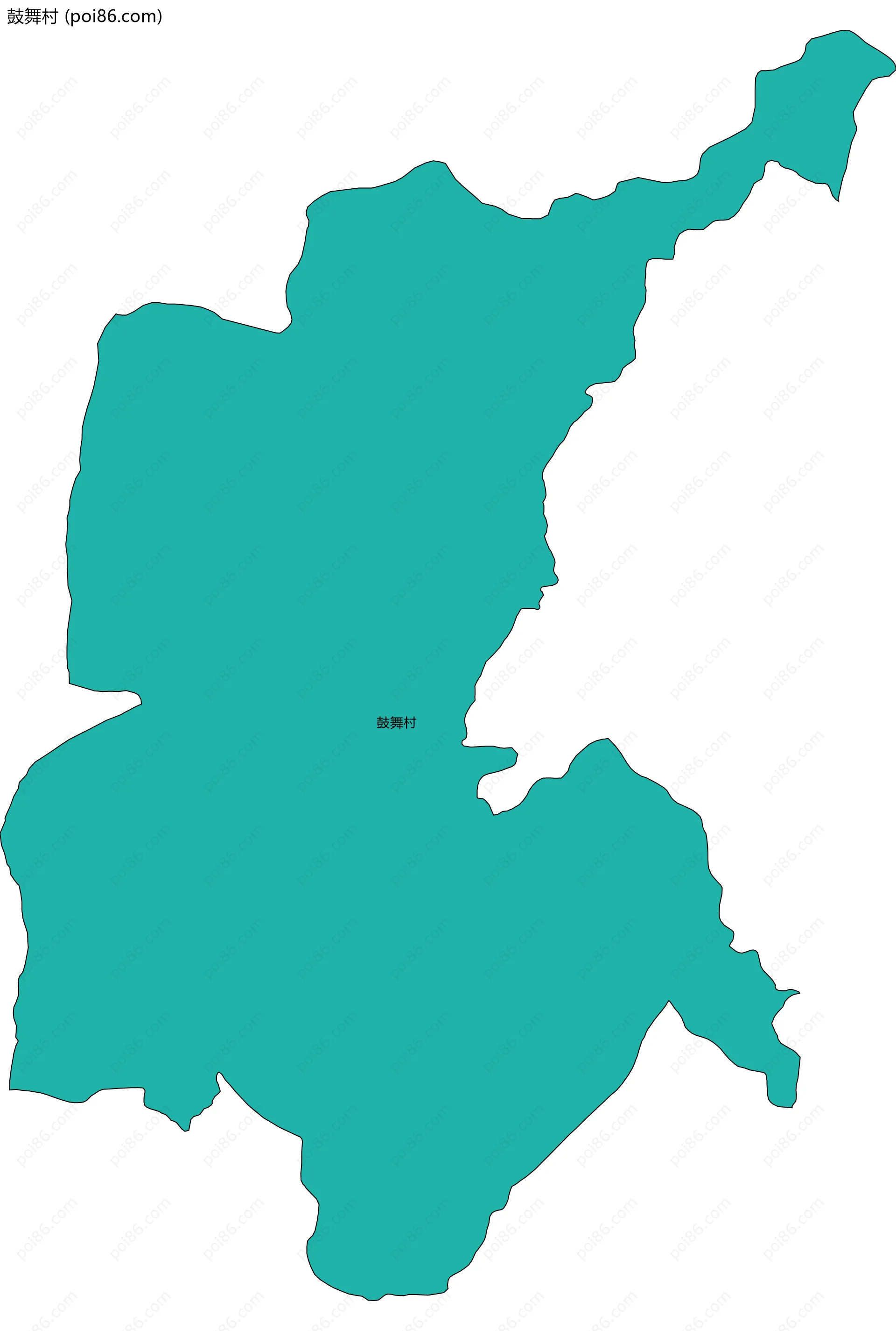 鼓舞村边界地图