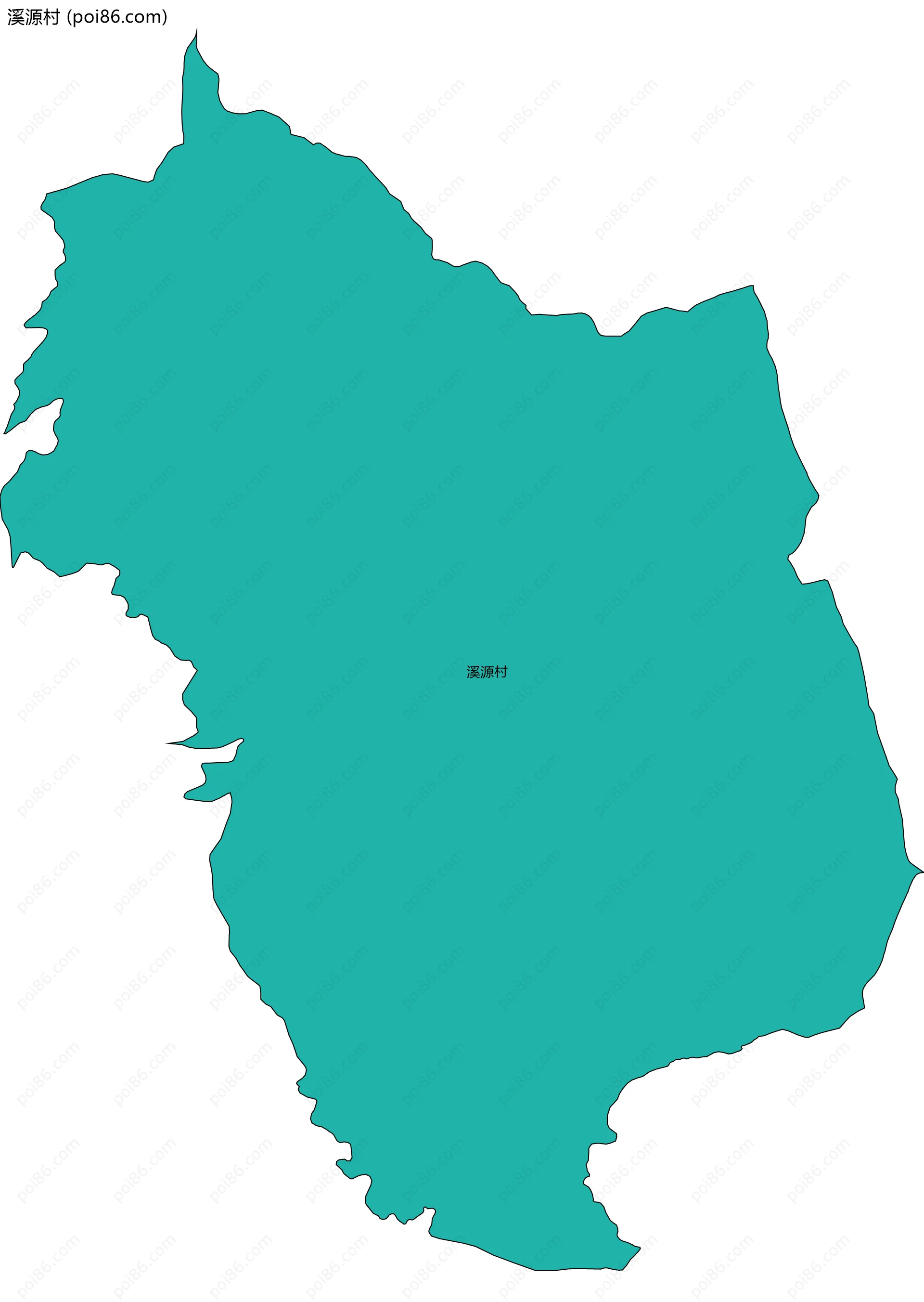 溪源村边界地图