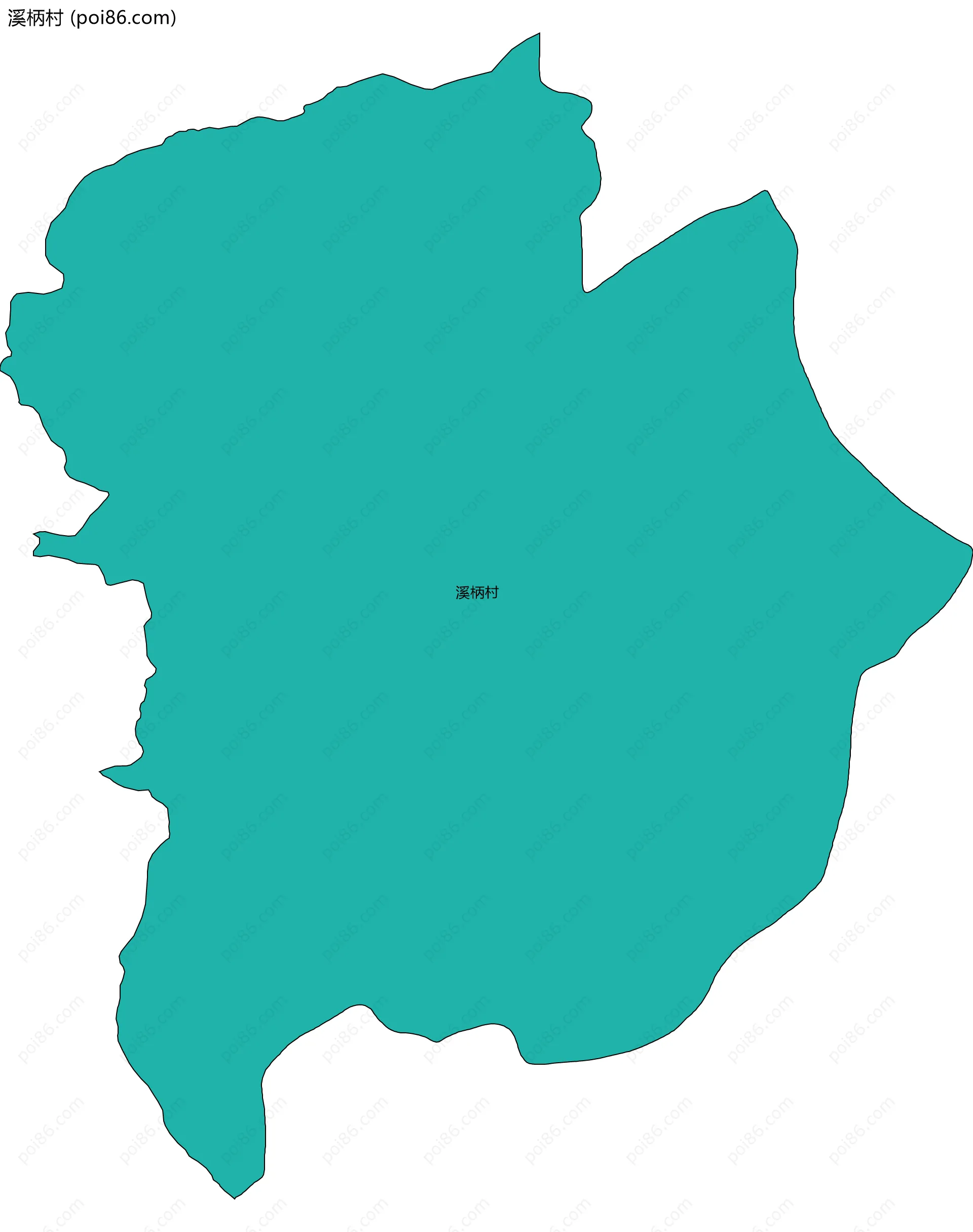 溪柄村边界地图