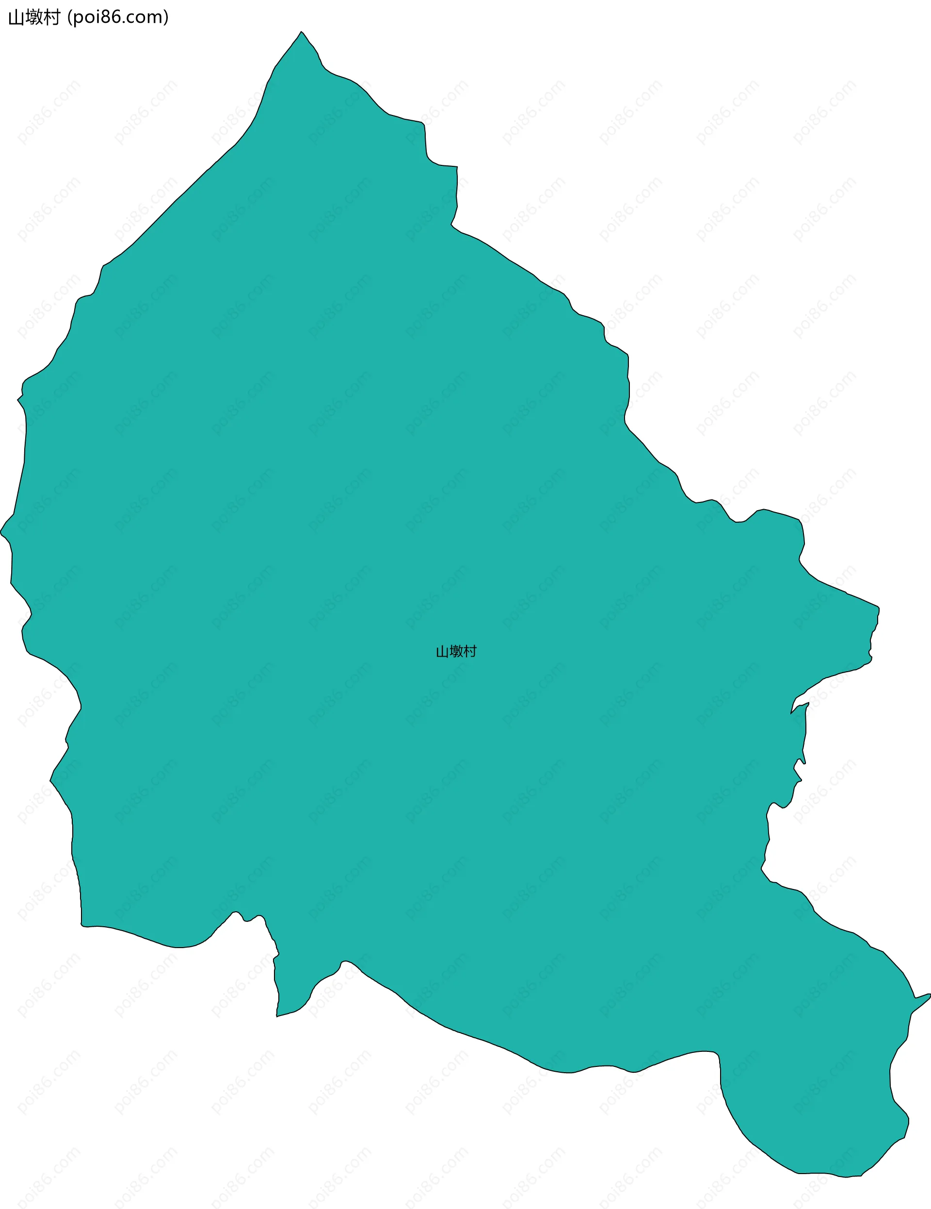 山墩村边界地图