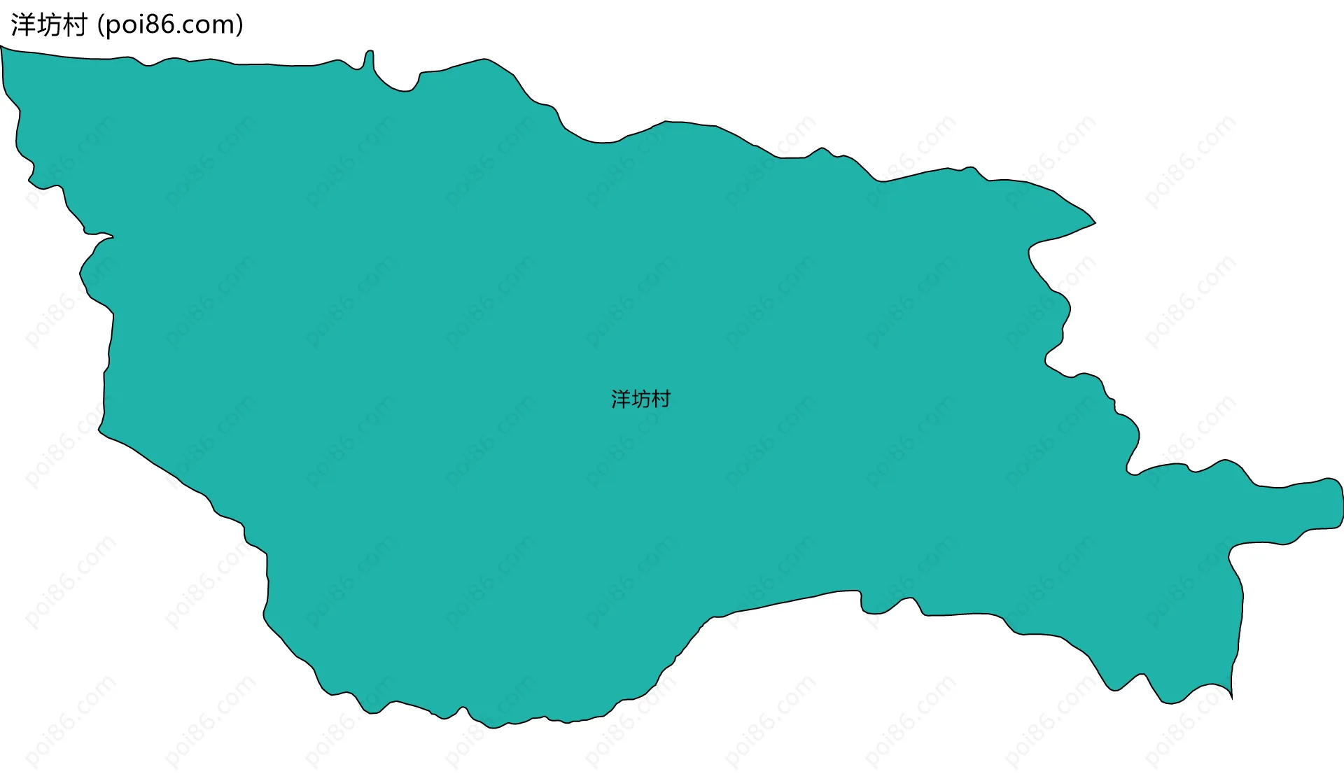 洋坊村边界地图