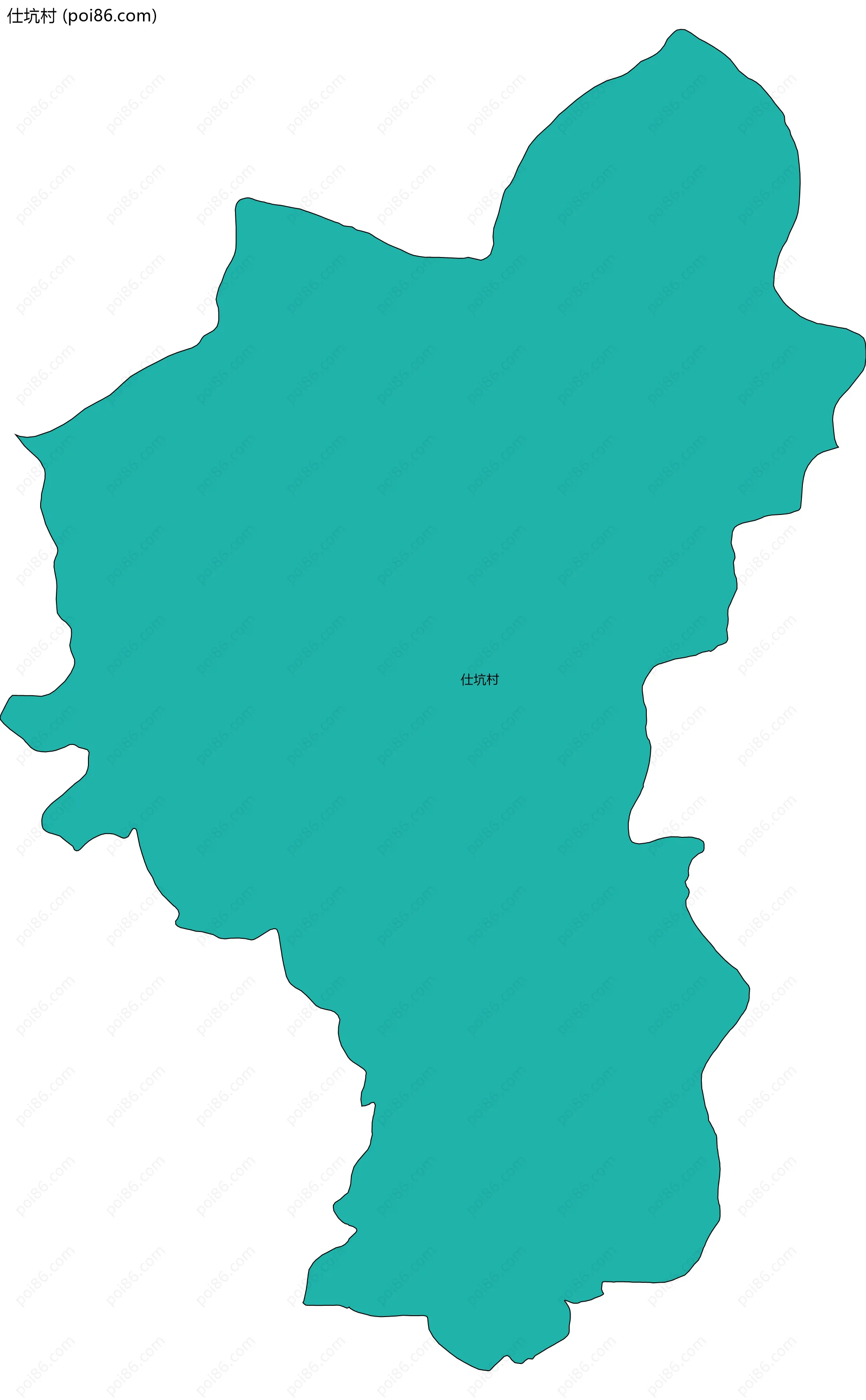 仕坑村边界地图