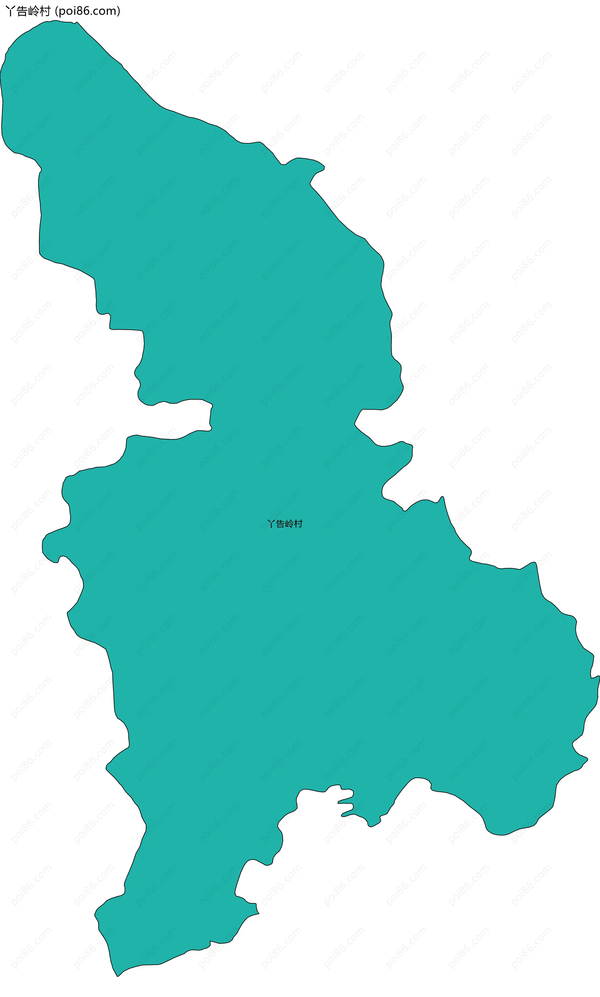 丫告岭村边界地图