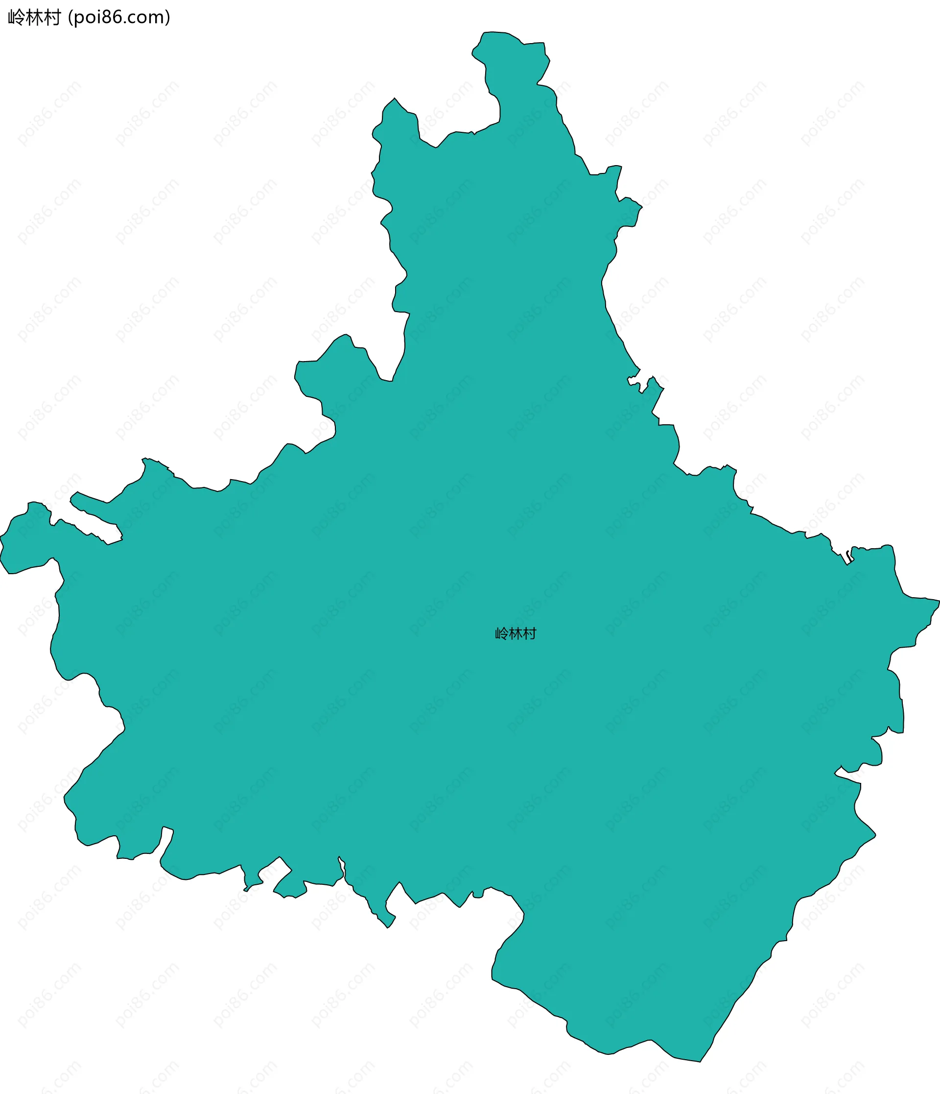 岭林村边界地图
