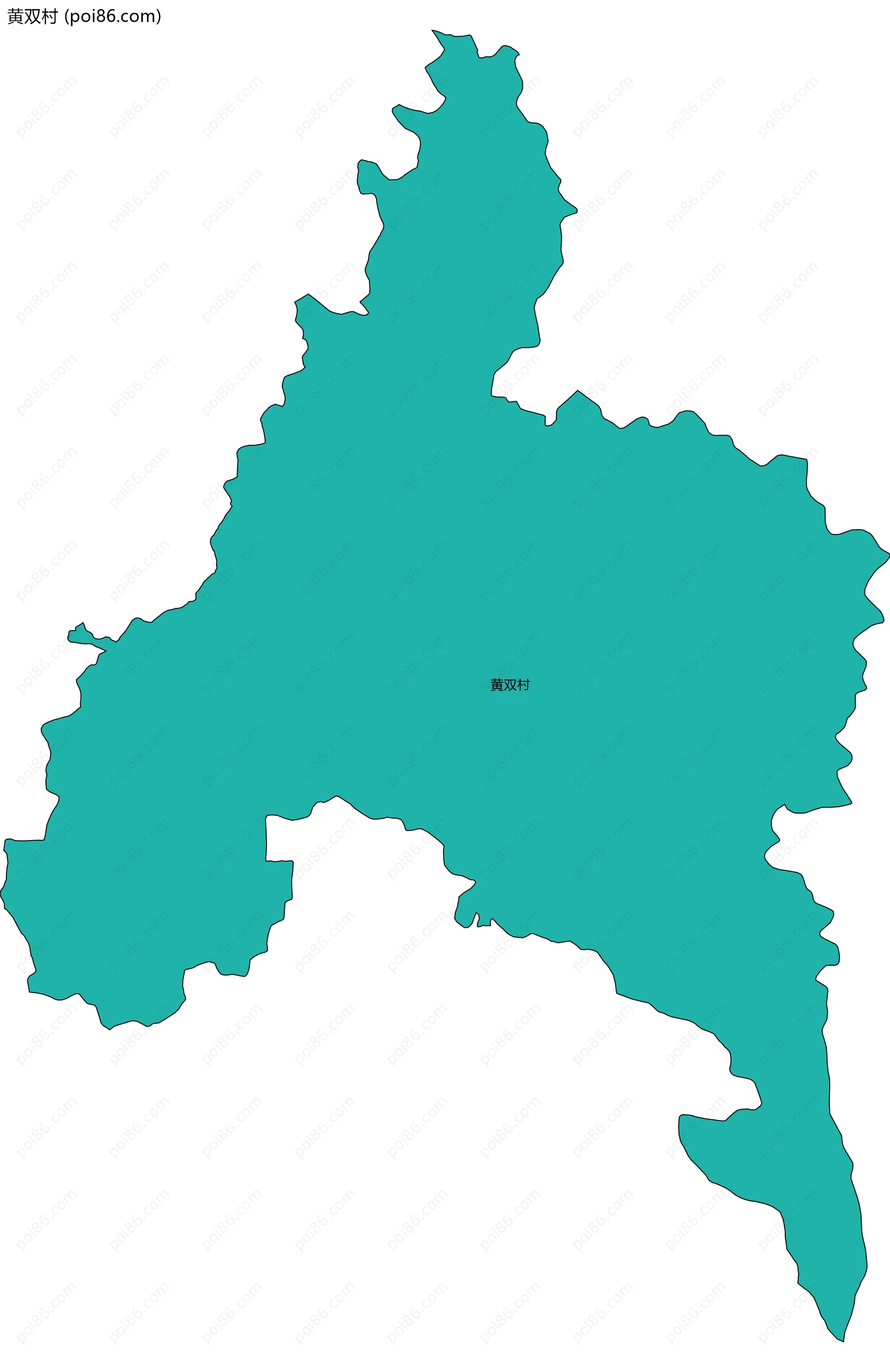 黄双村边界地图