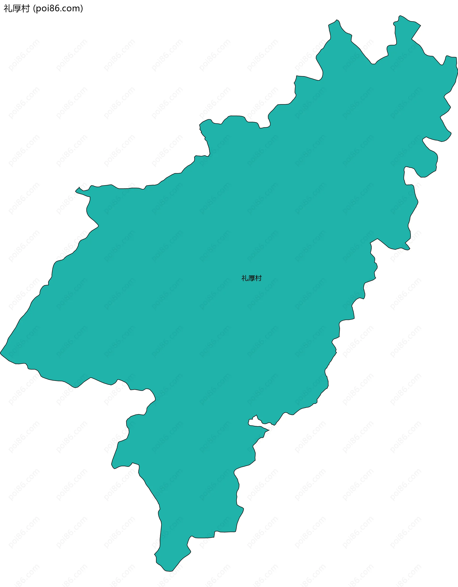 礼厚村边界地图