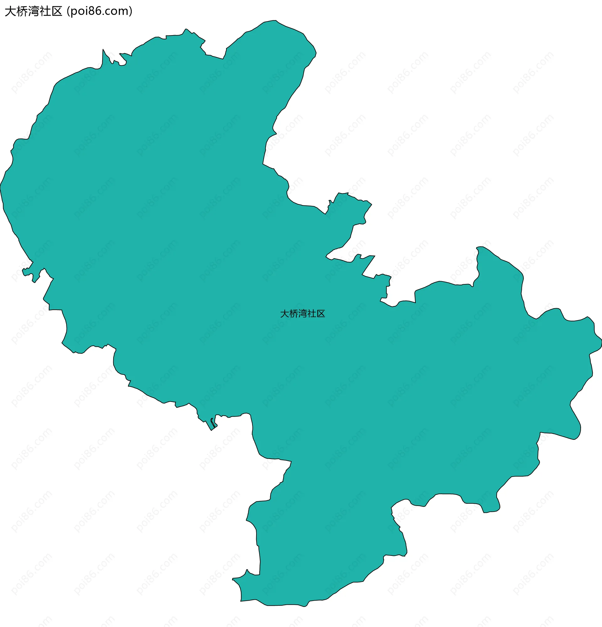 大桥湾社区边界地图