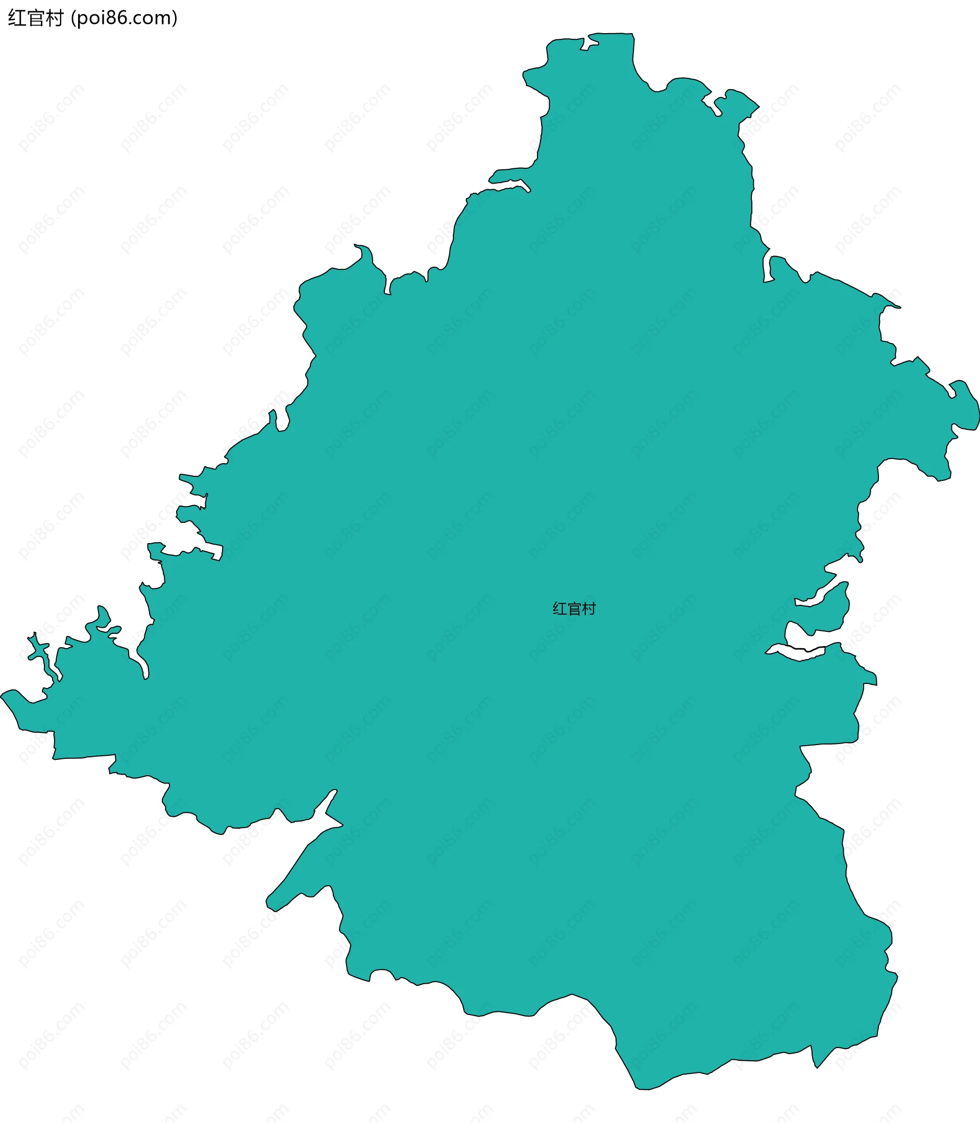 红官村边界地图
