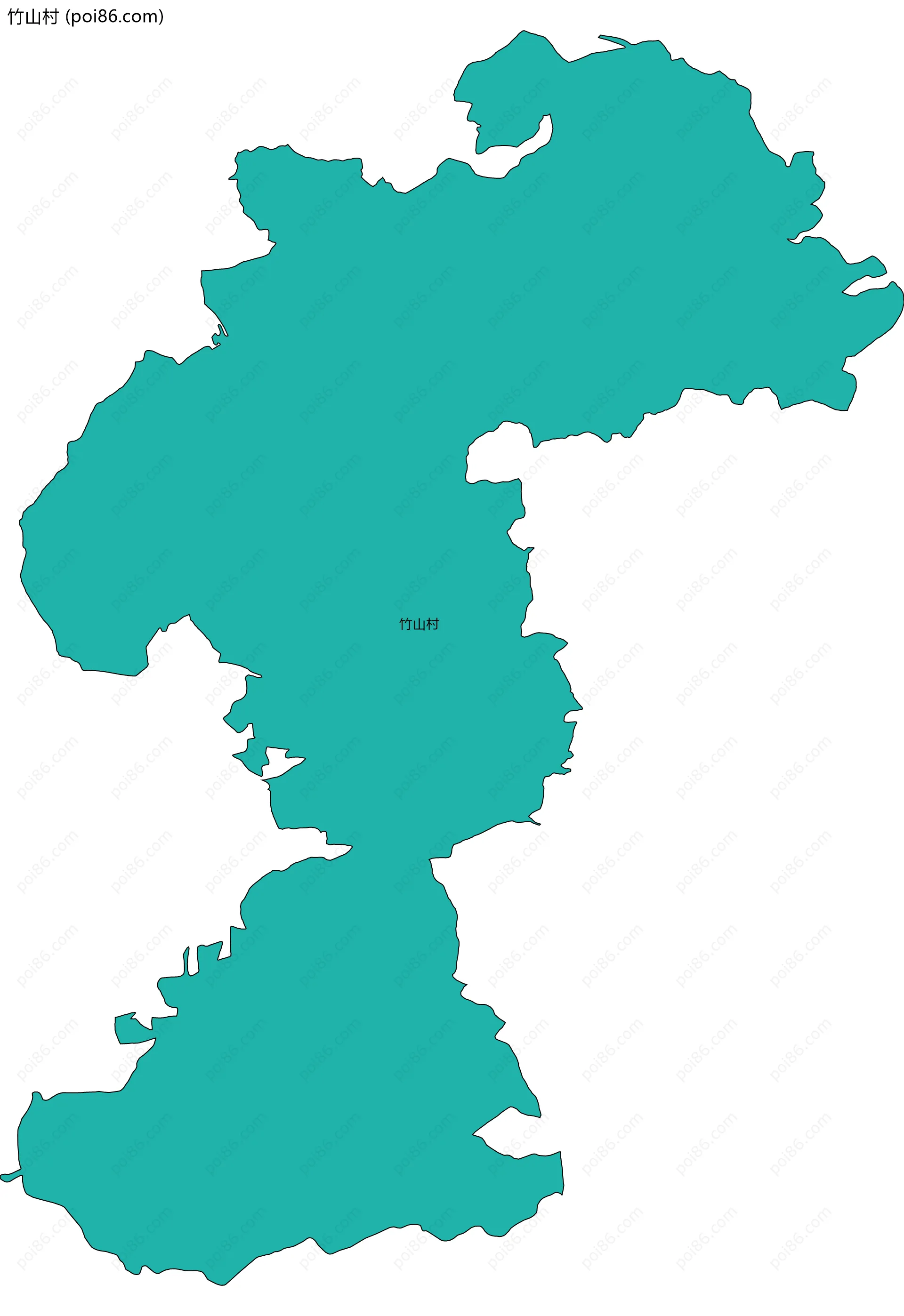 竹山村边界地图