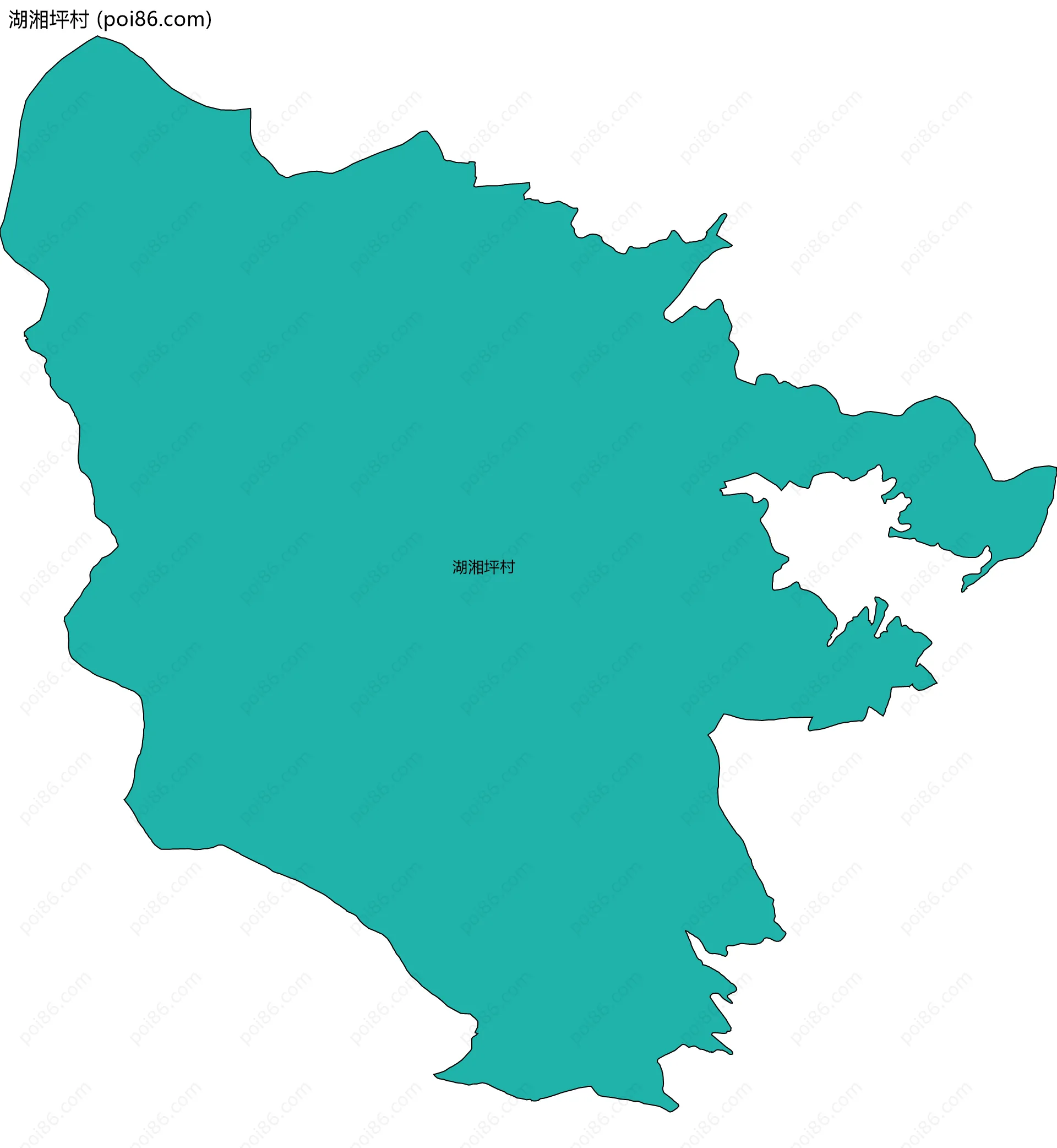 湖湘坪村边界地图