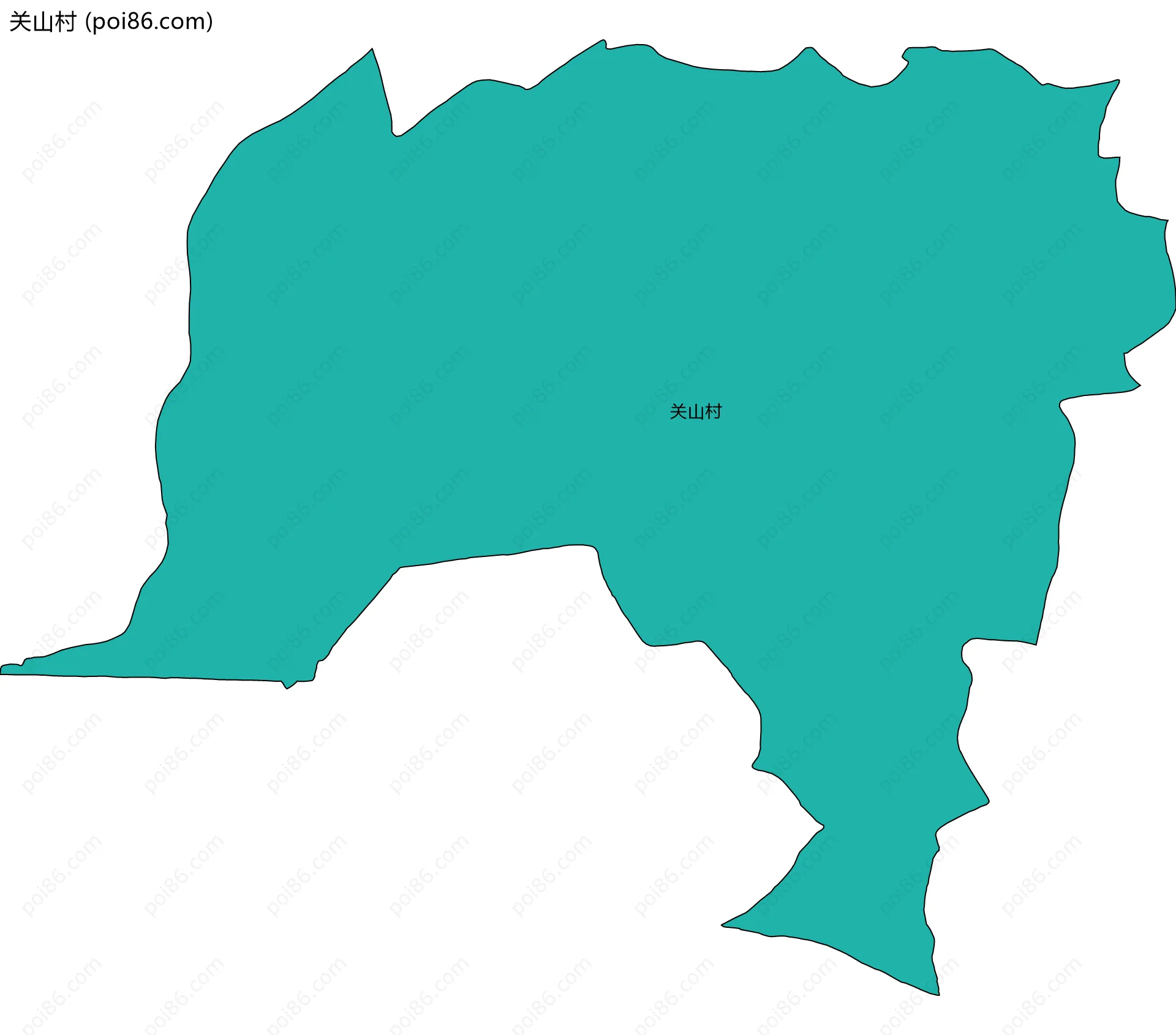 关山村边界地图