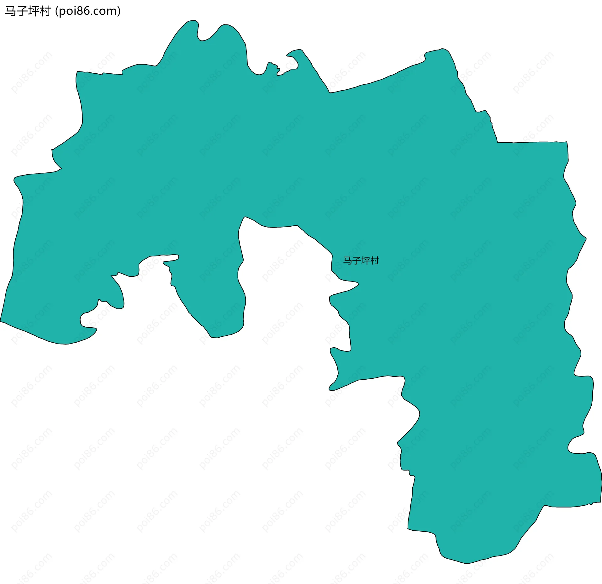 马子坪村边界地图