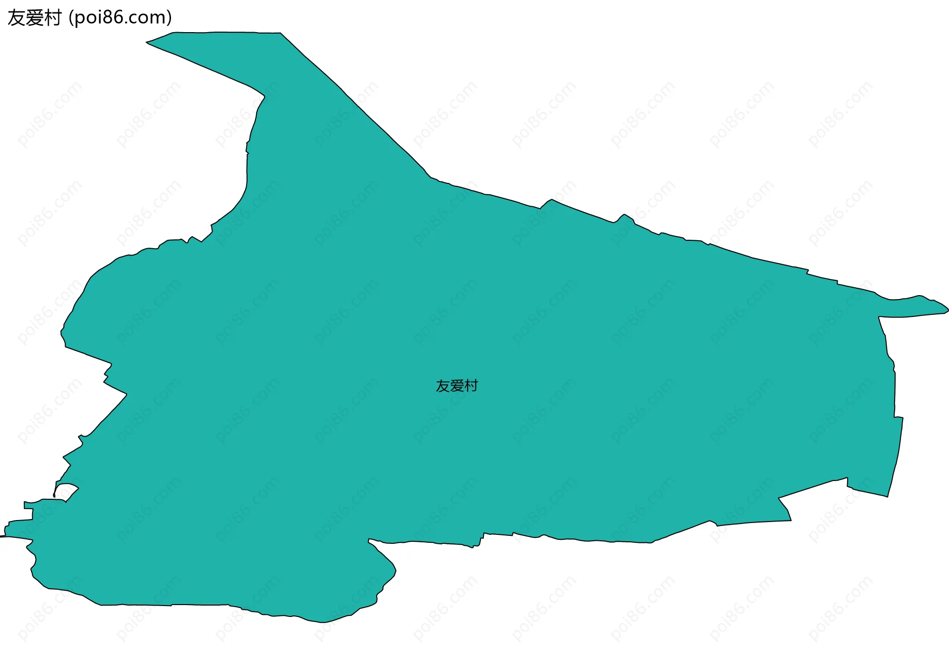友爱村边界地图