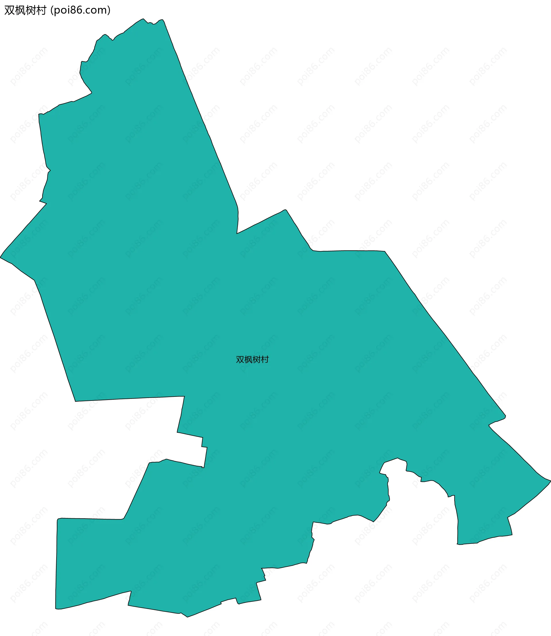 双枫树村边界地图