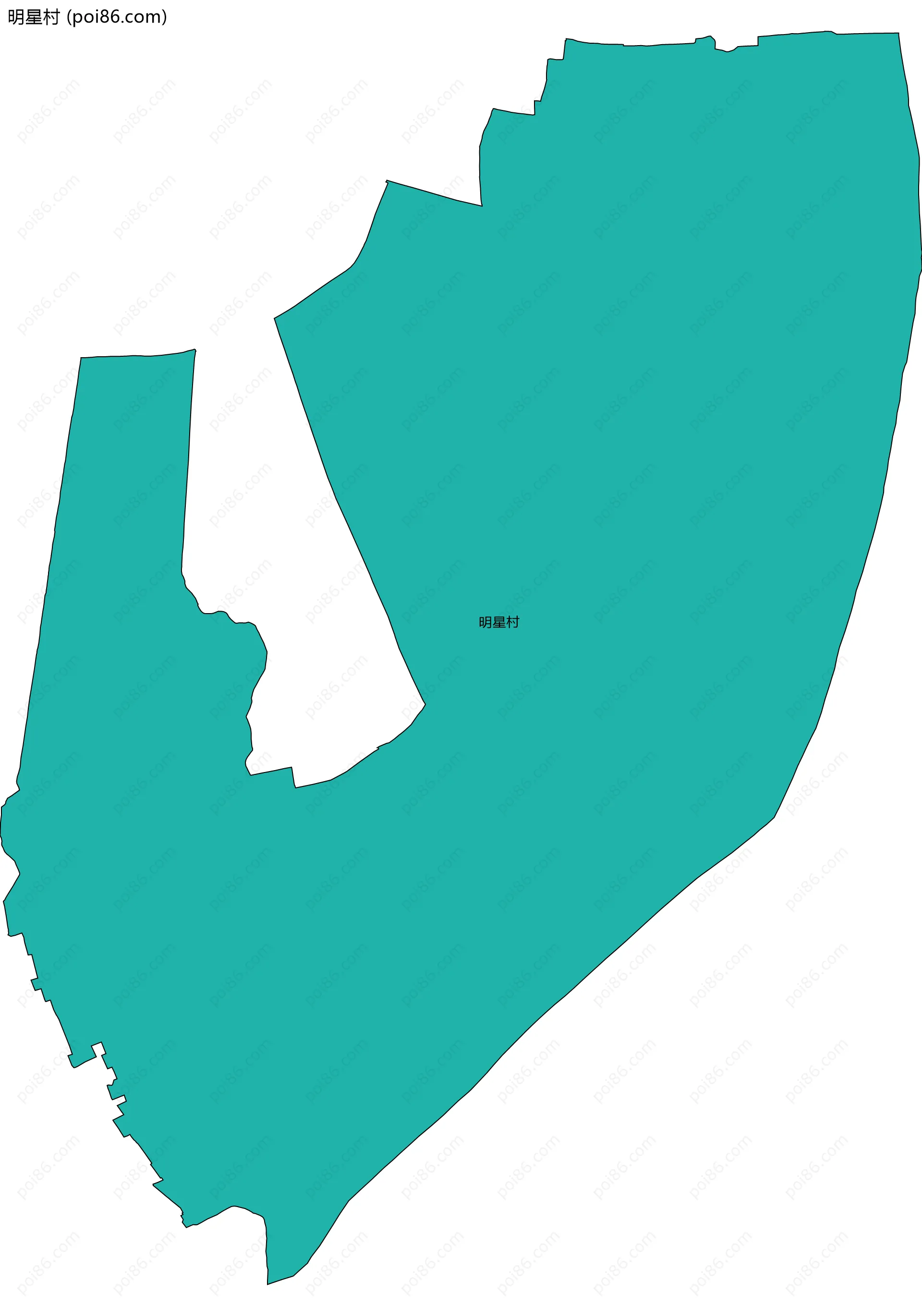 明星村边界地图