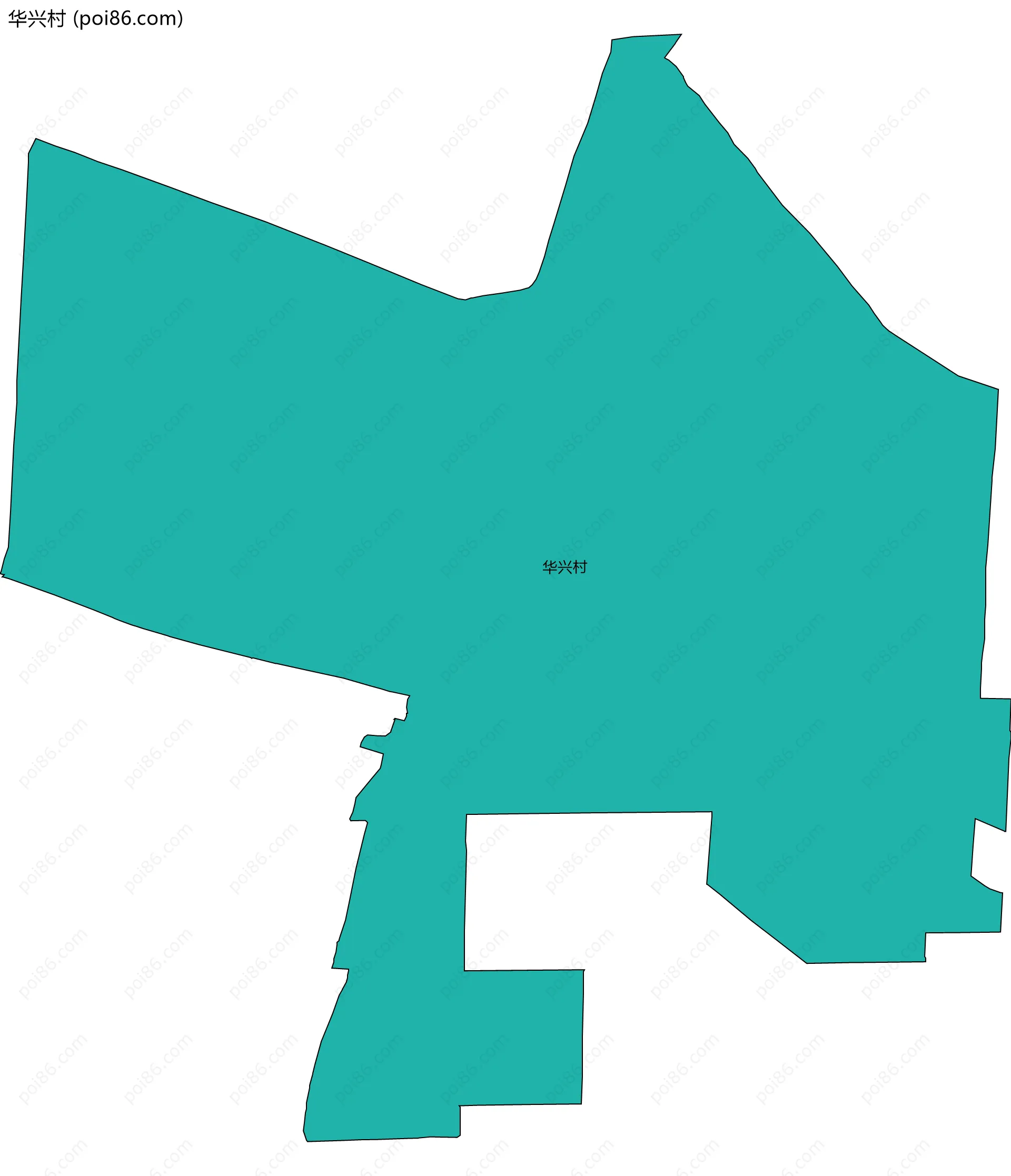 华兴村边界地图