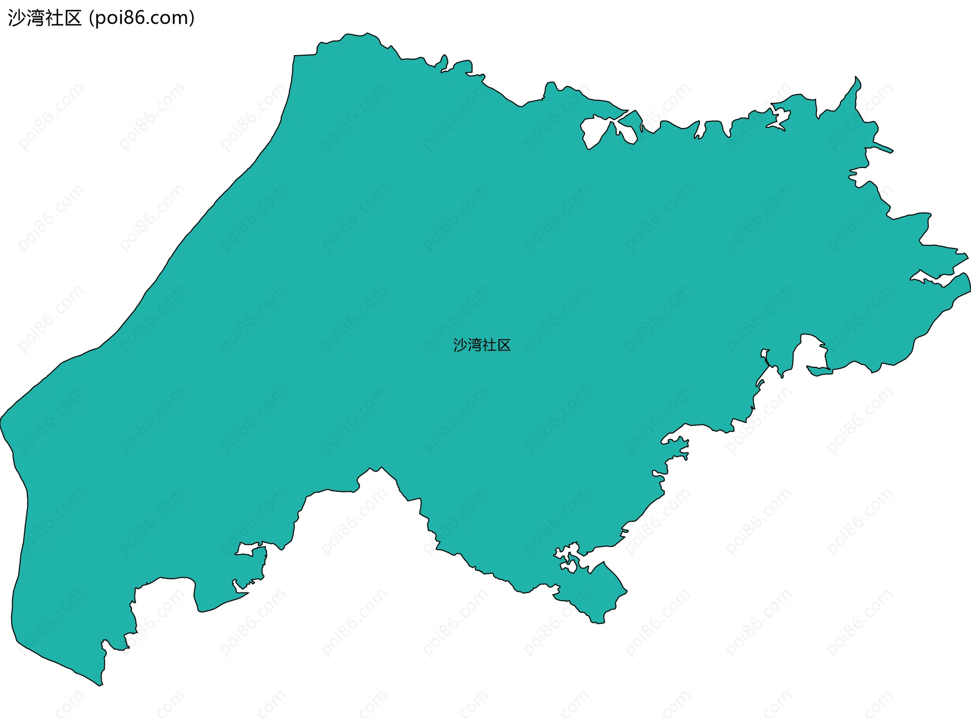 沙湾社区边界地图