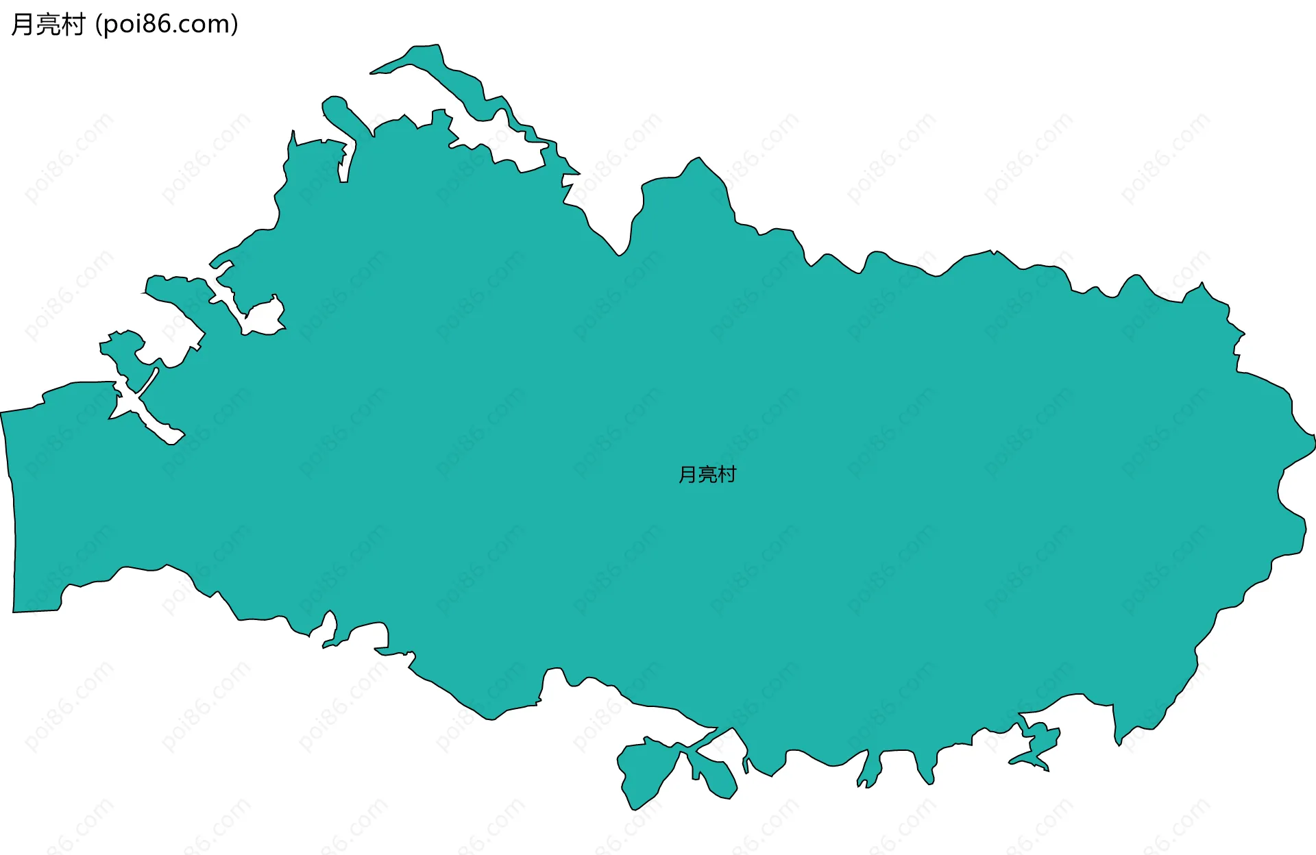 月亮村边界地图