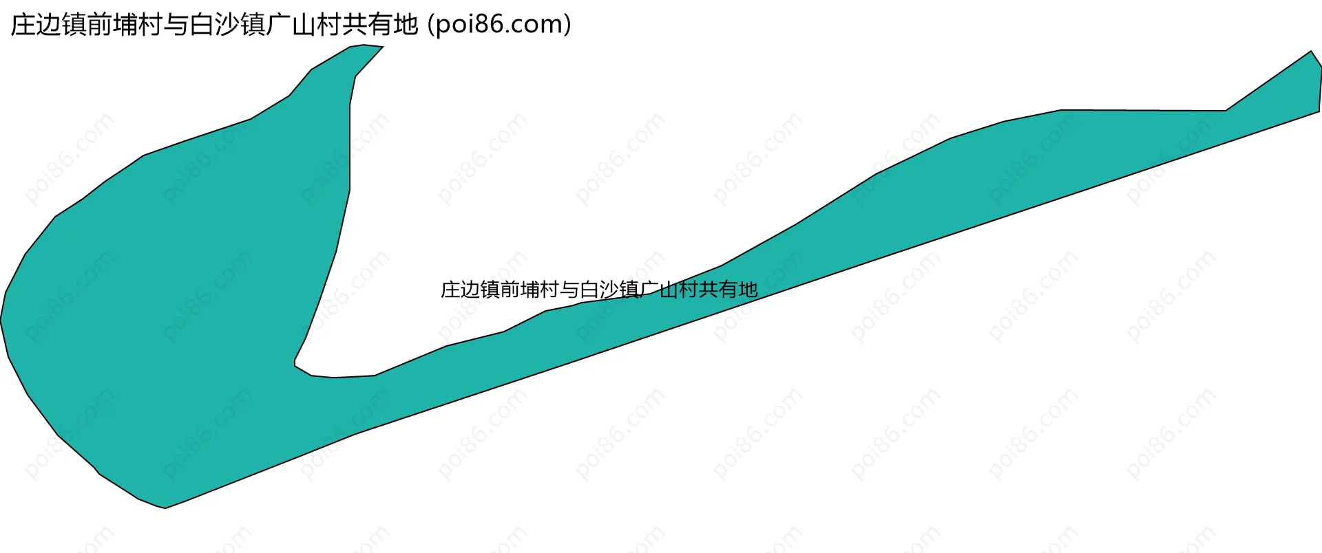 庄边镇前埔村与白沙镇广山村共有地边界地图