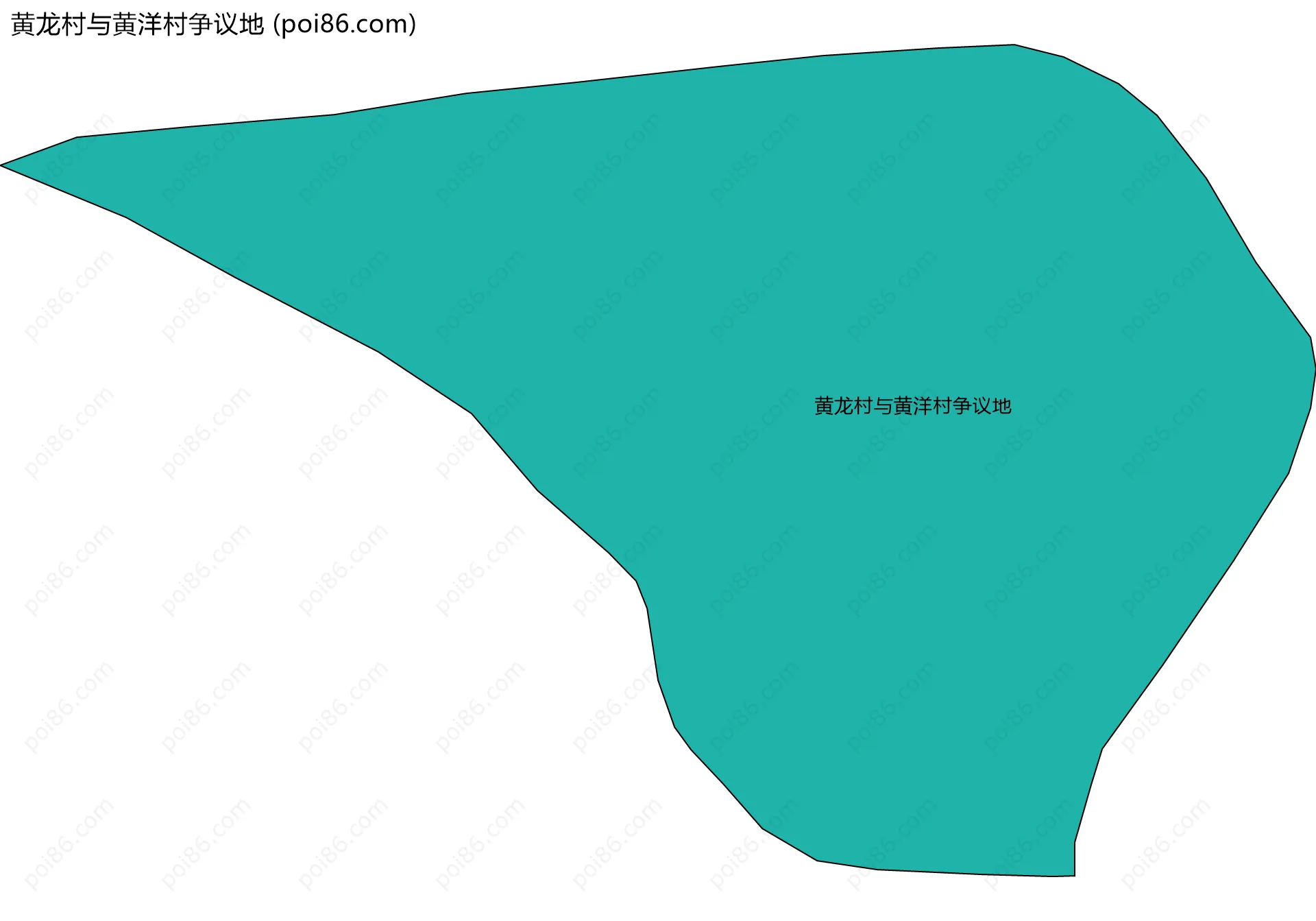 黄龙村与黄洋村争议地边界地图