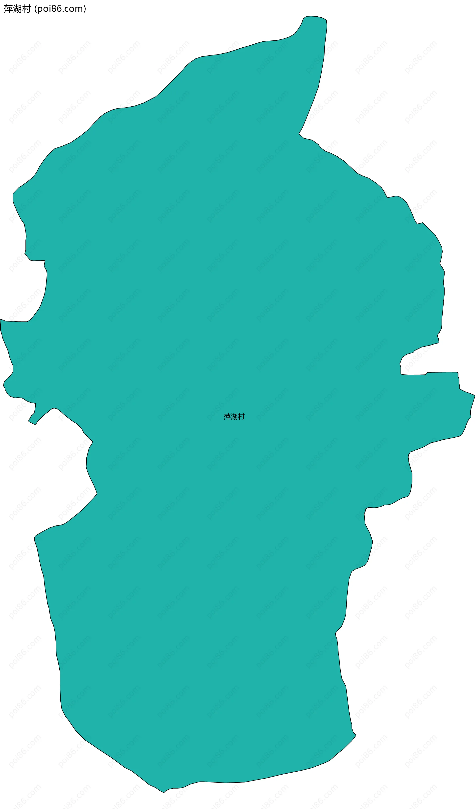 萍湖村边界地图