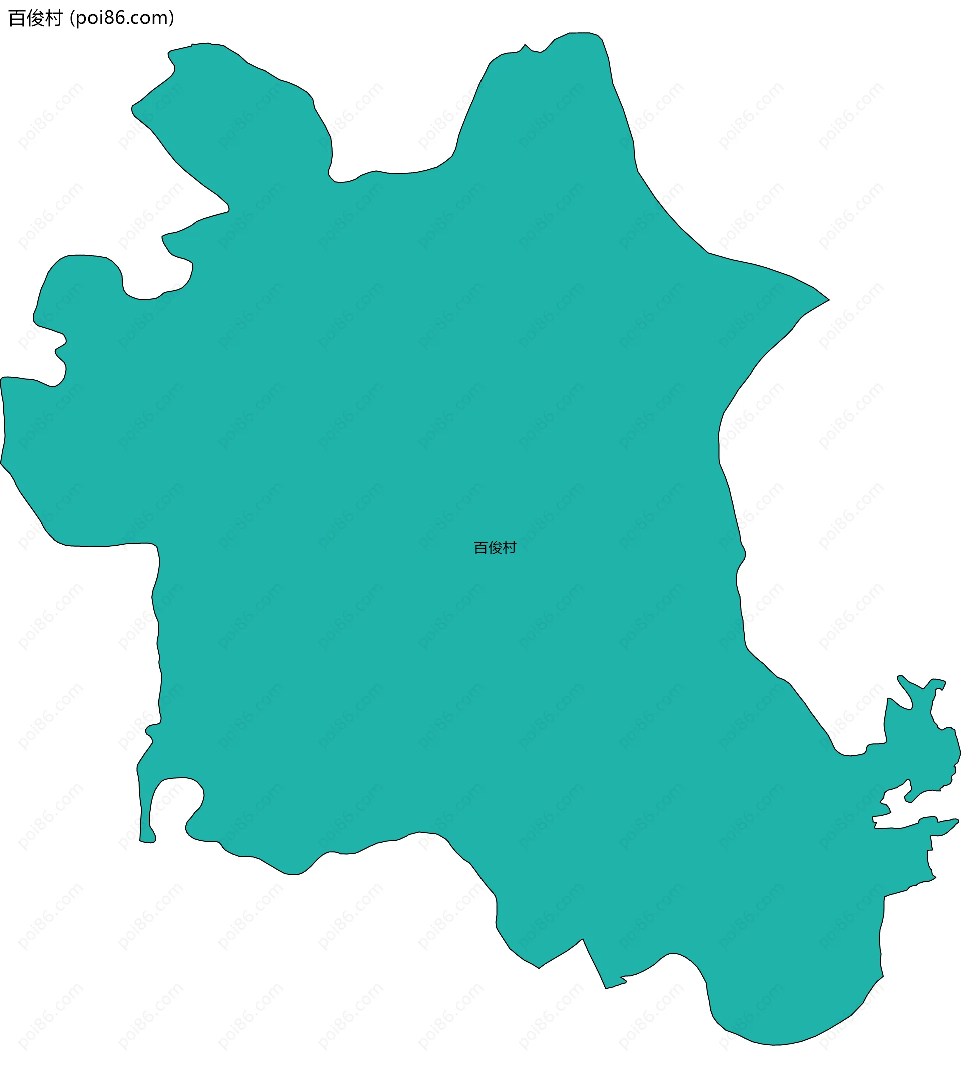 百俊村边界地图