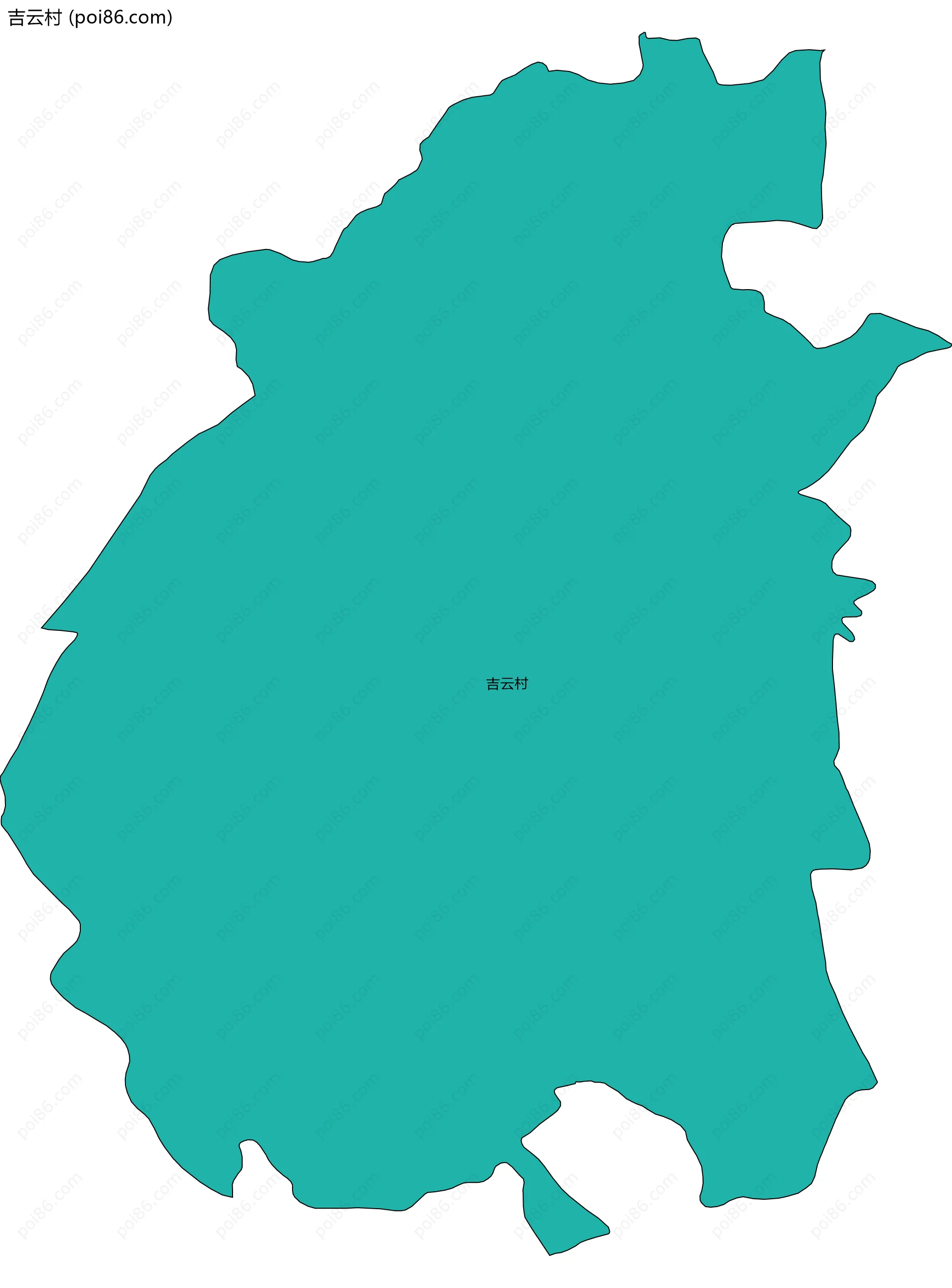 吉云村边界地图