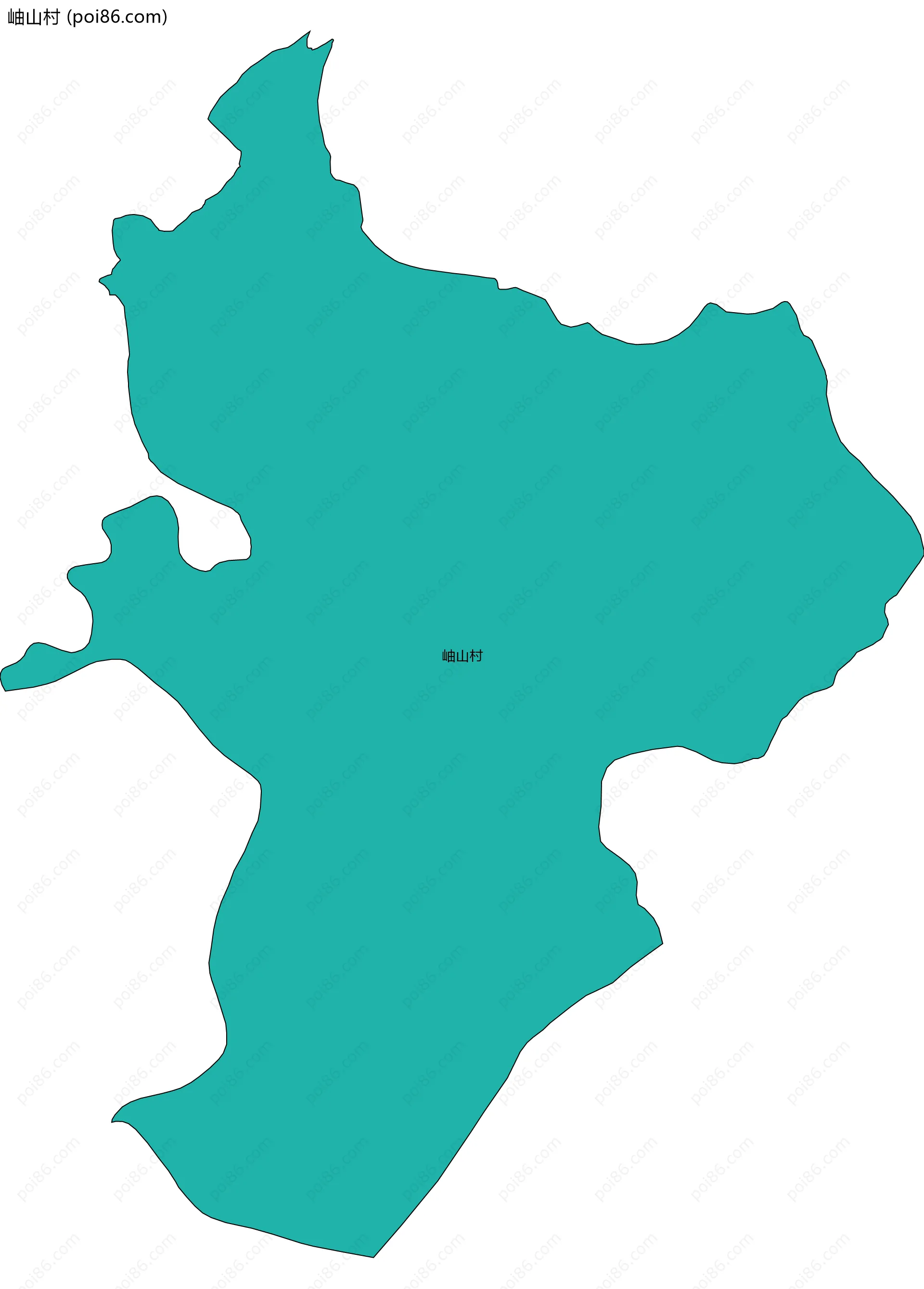 岫山村边界地图