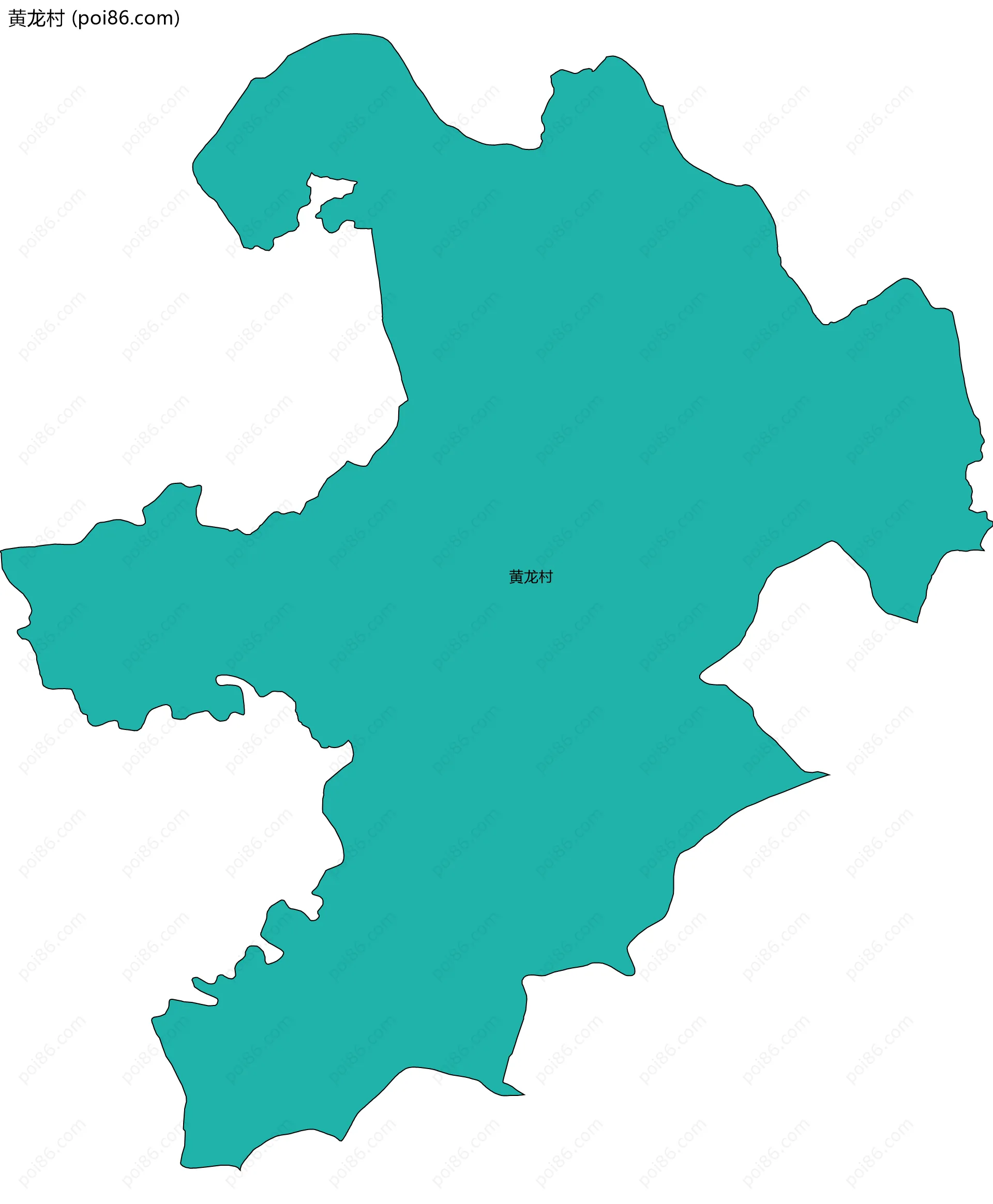 黄龙村边界地图