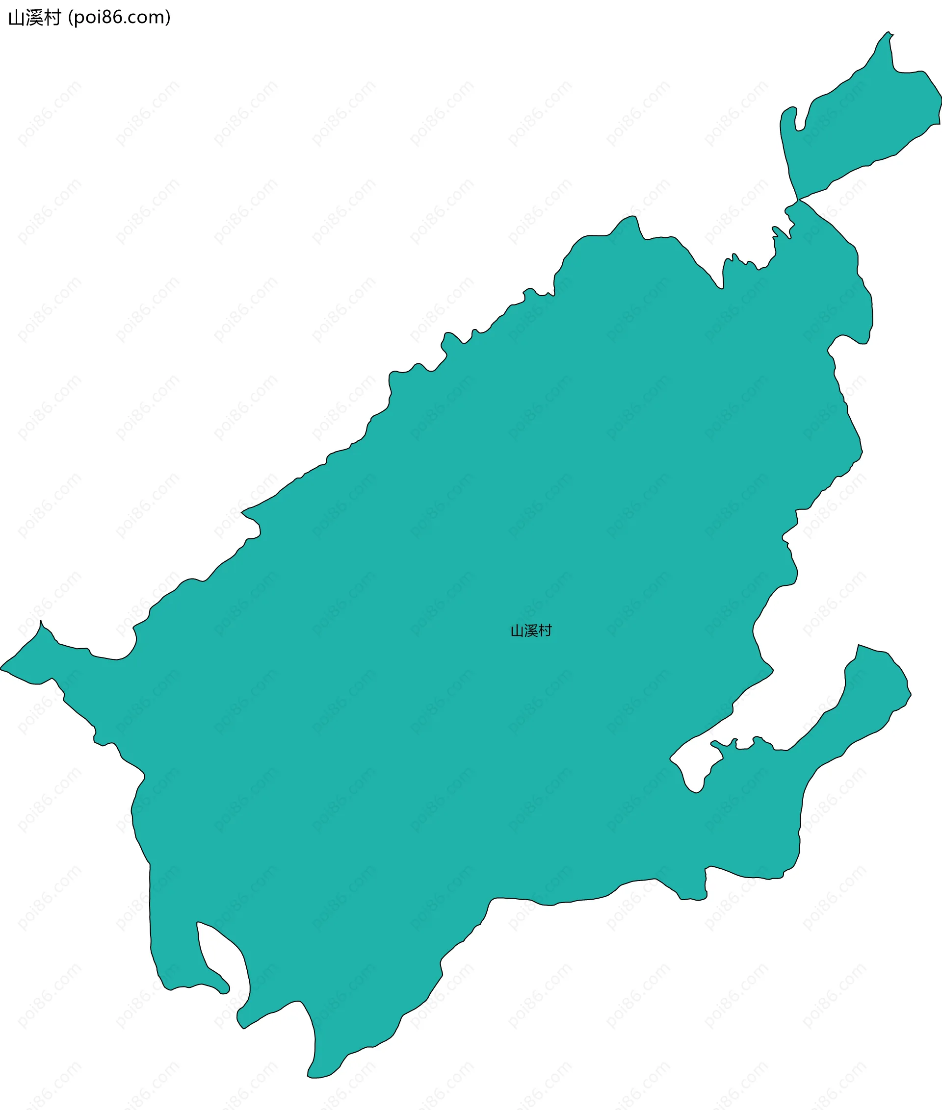 山溪村边界地图