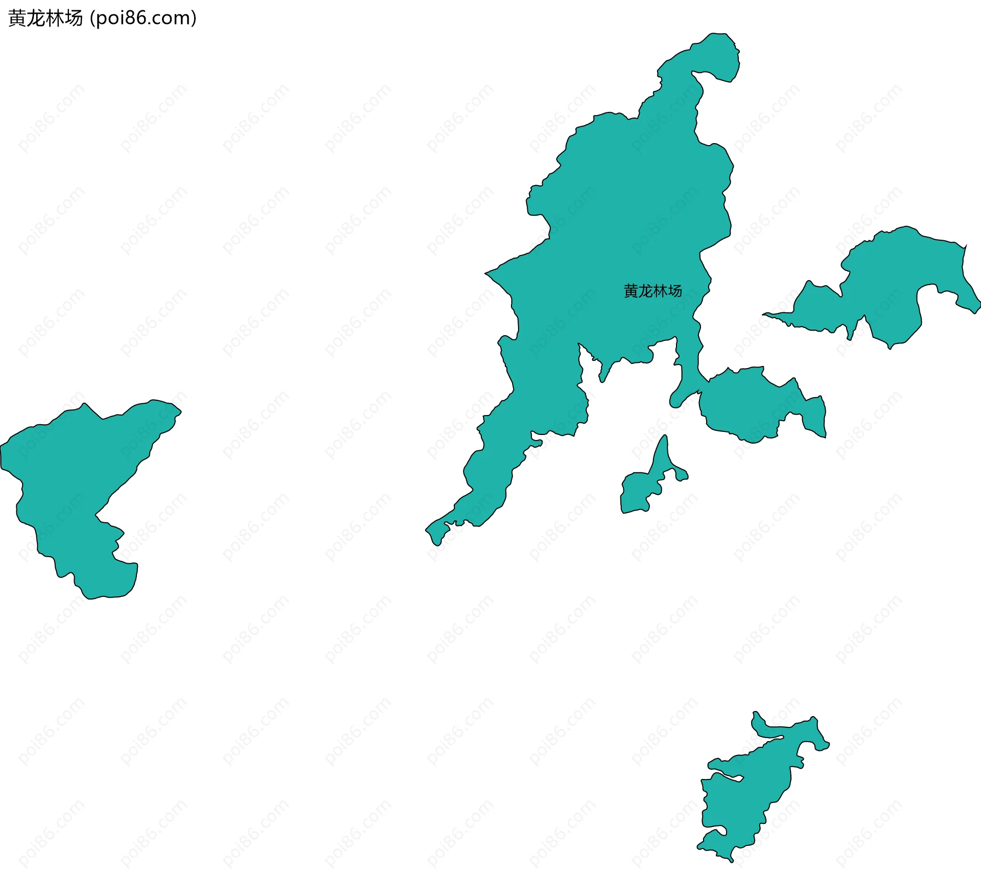 黄龙林场边界地图