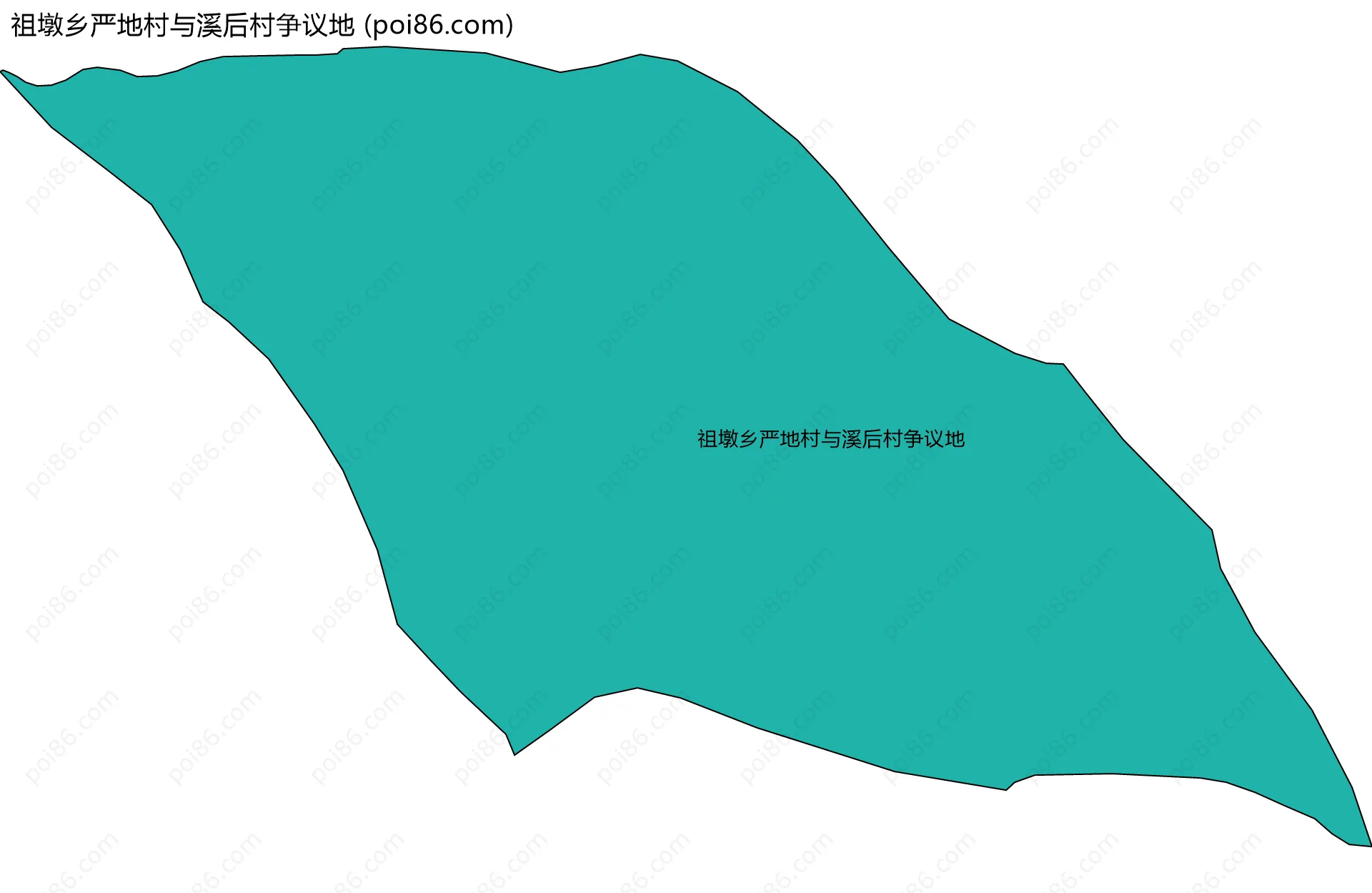 祖墩乡严地村与溪后村争议地边界地图