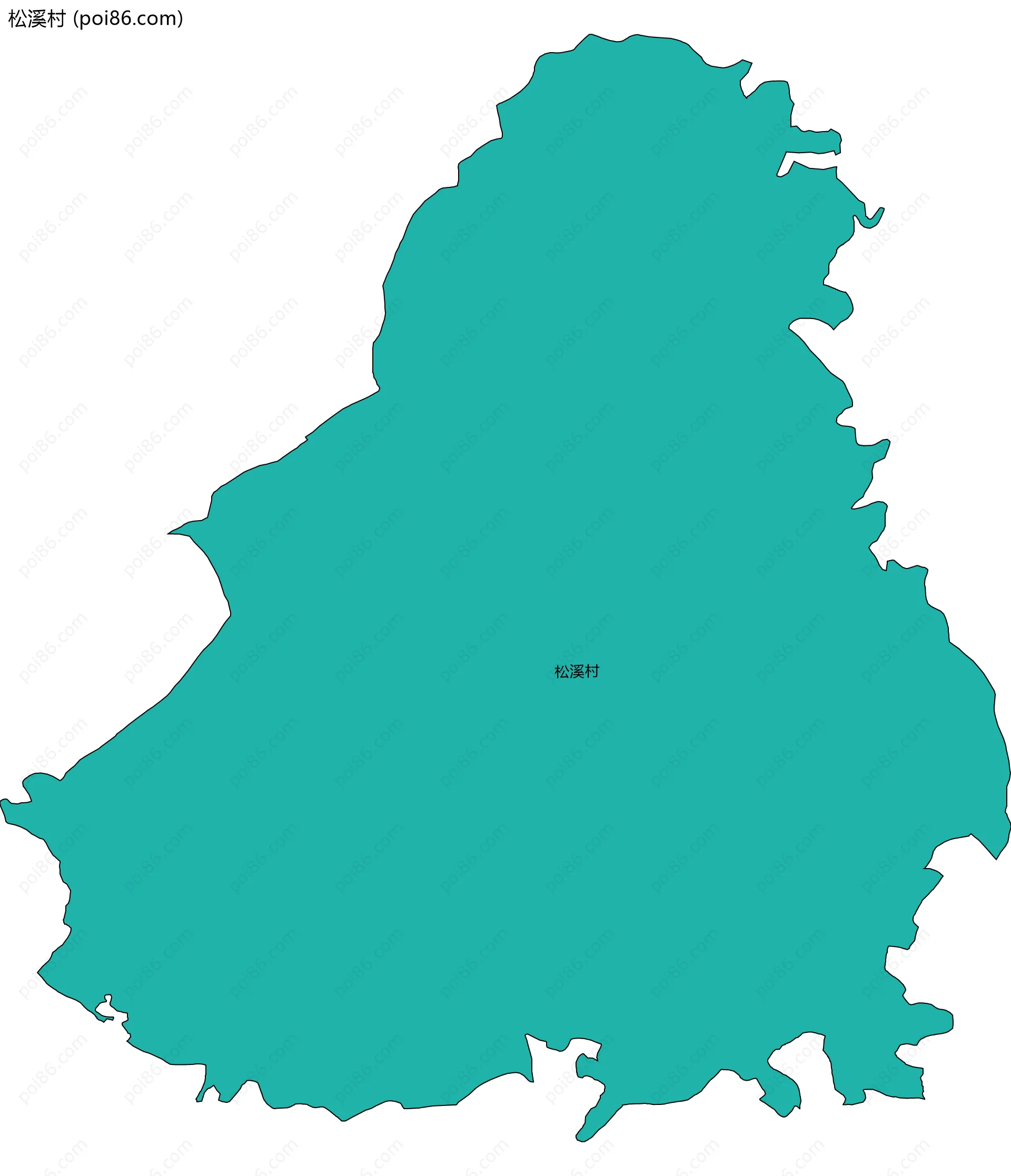 松溪村边界地图