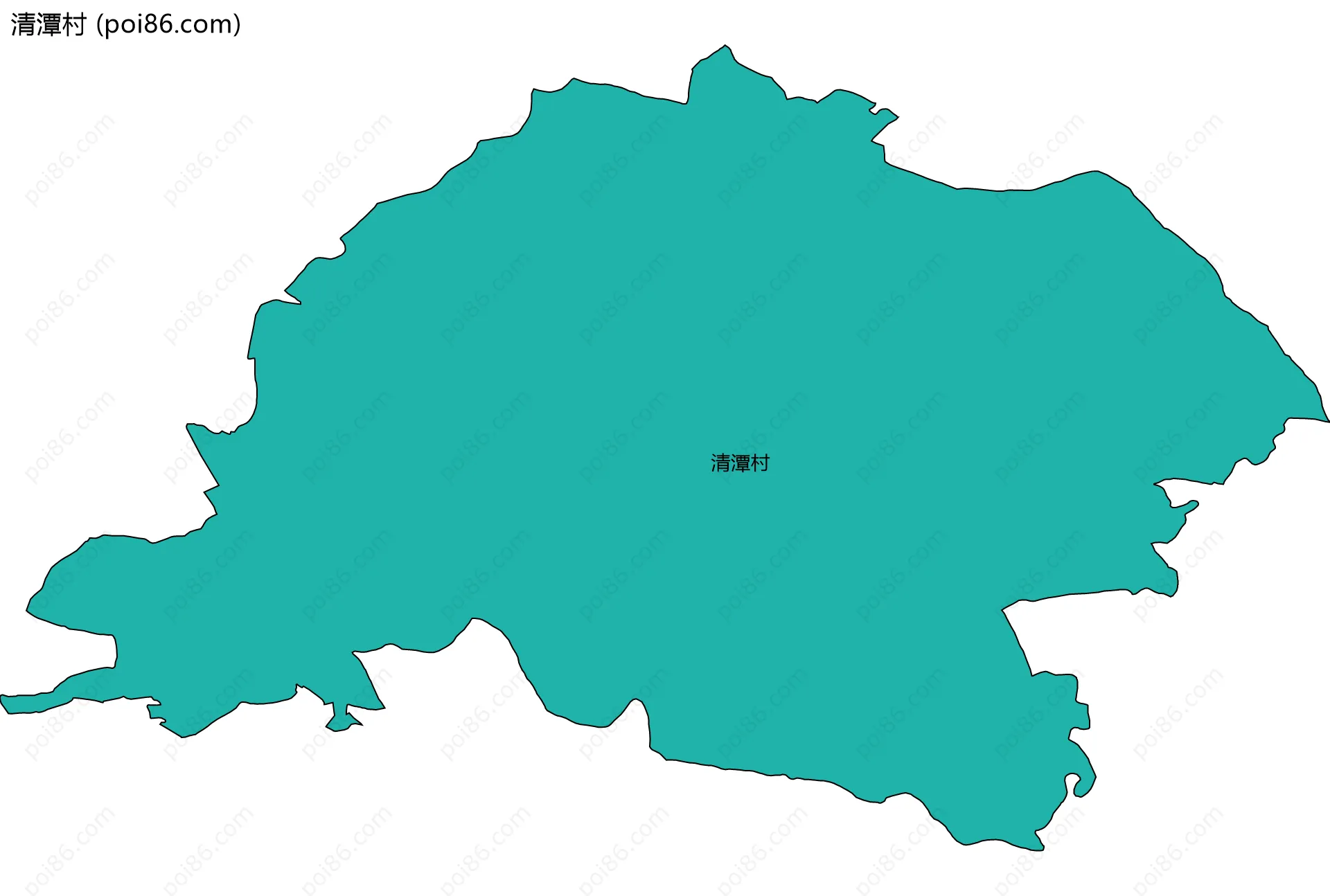 清潭村边界地图