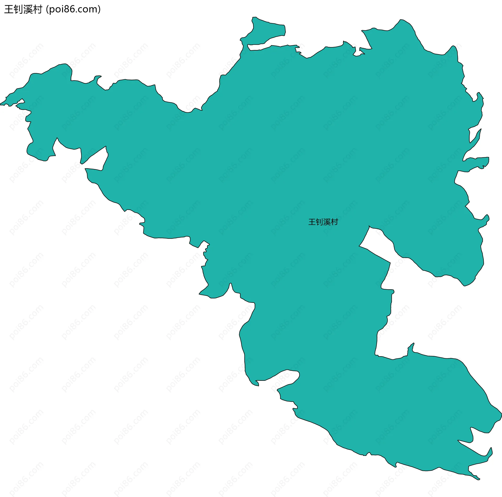 王钊溪村边界地图
