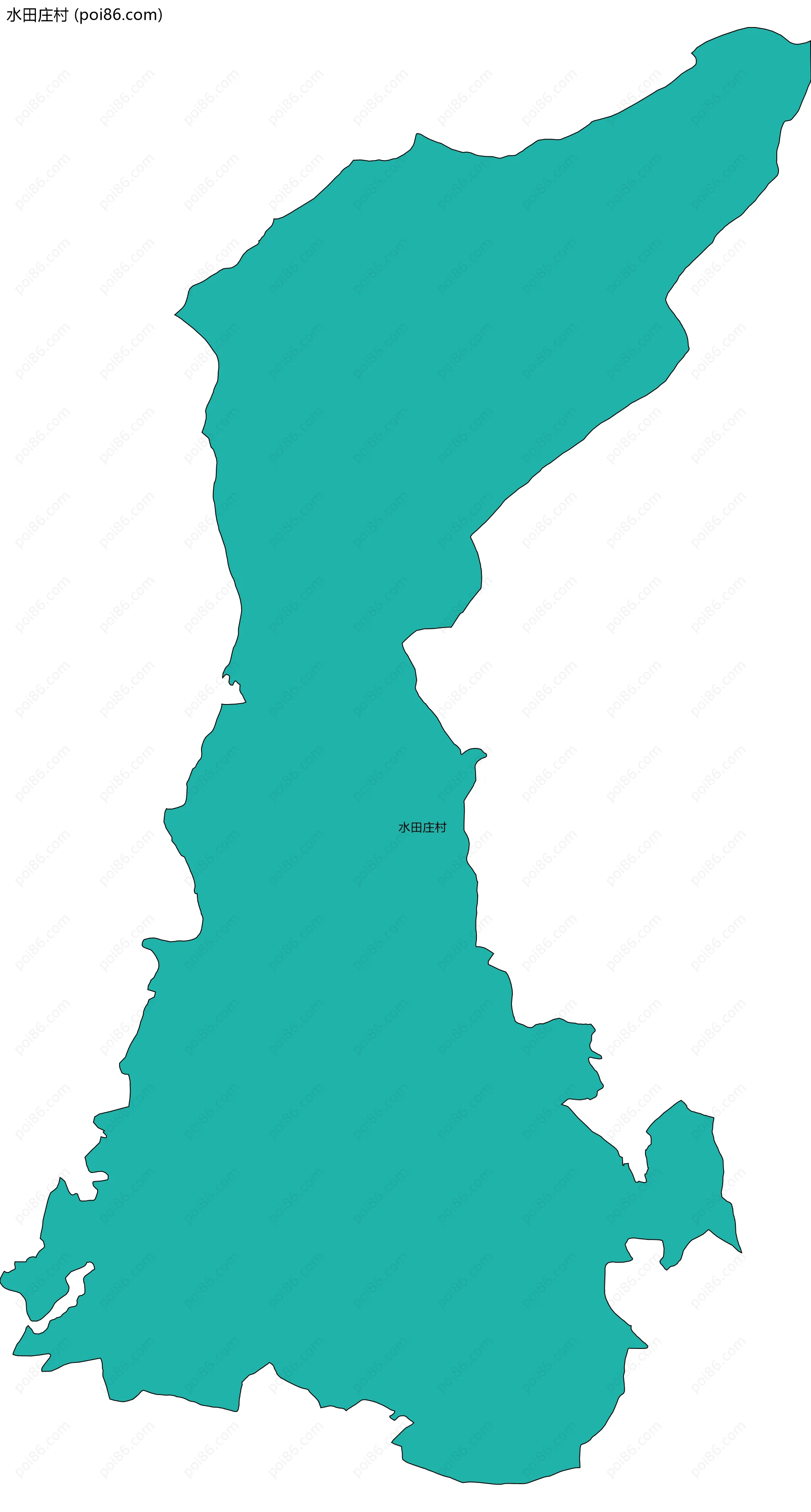 水田庄村边界地图