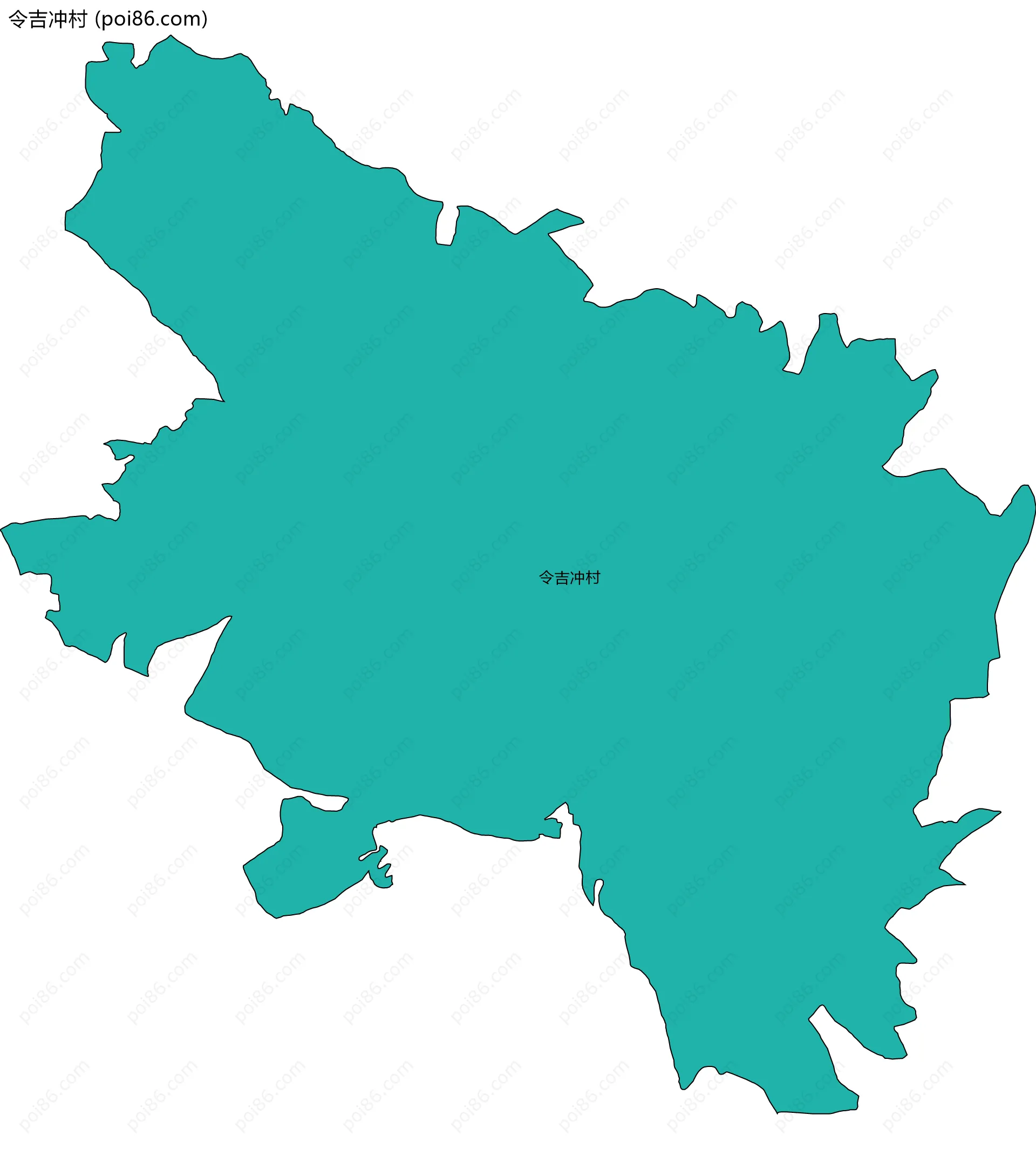 令吉冲村边界地图