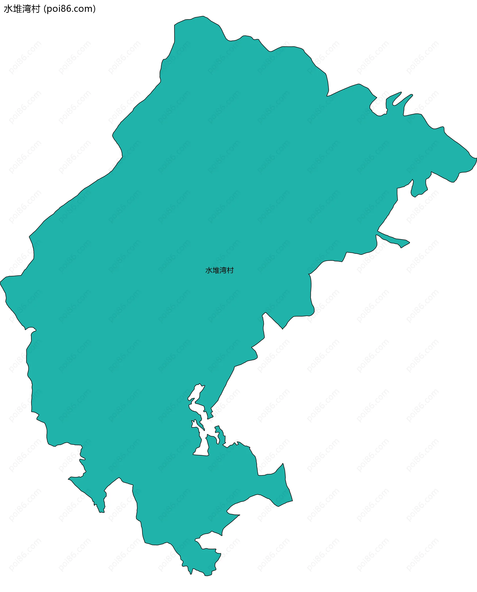 水堆湾村边界地图