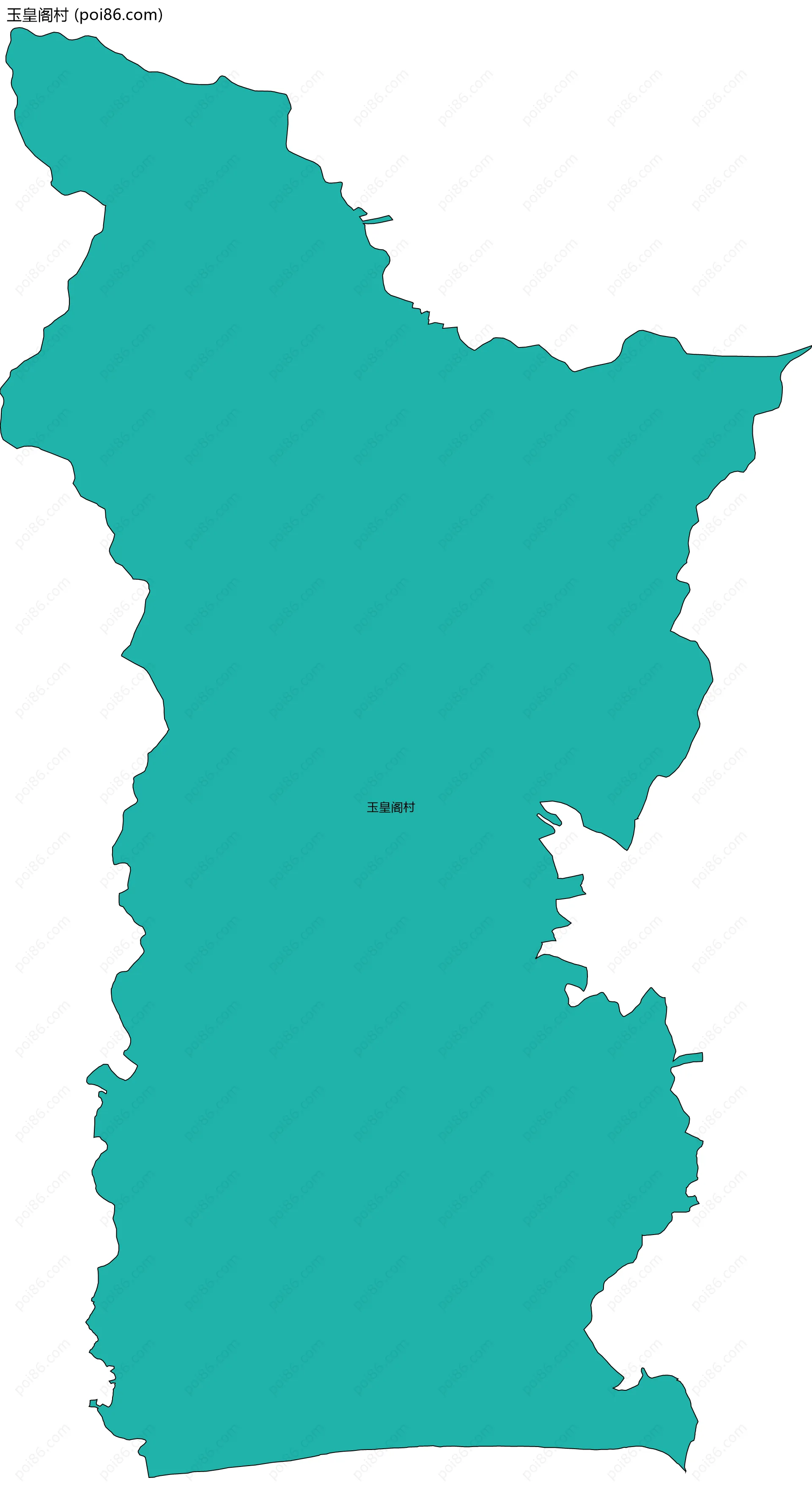 玉皇阁村边界地图